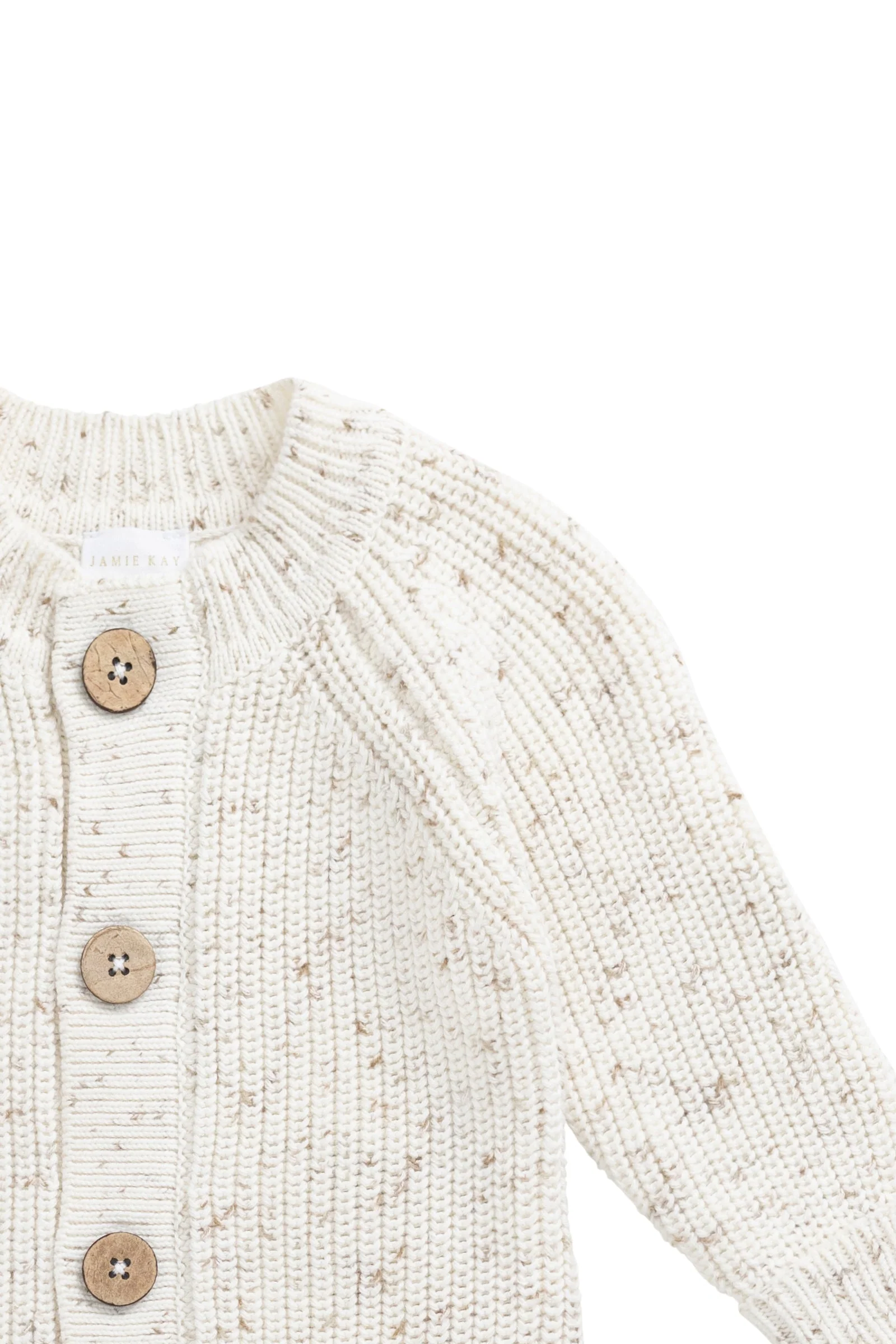 Alfie Knitted Onepiece - Oatmeal Hay Fleck - Image 5