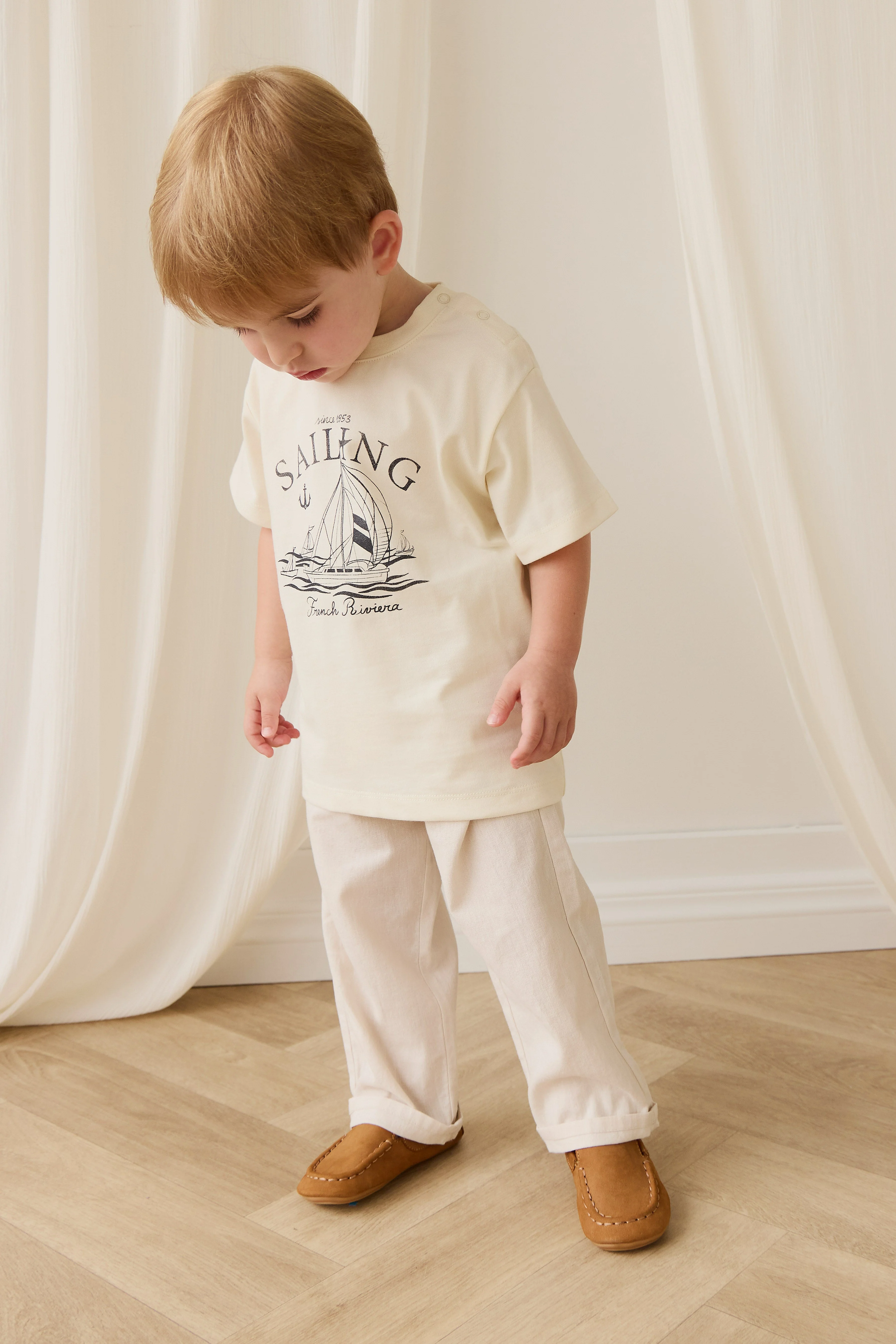 Ali Linen/Cotton Pant-Natural - Image 3
