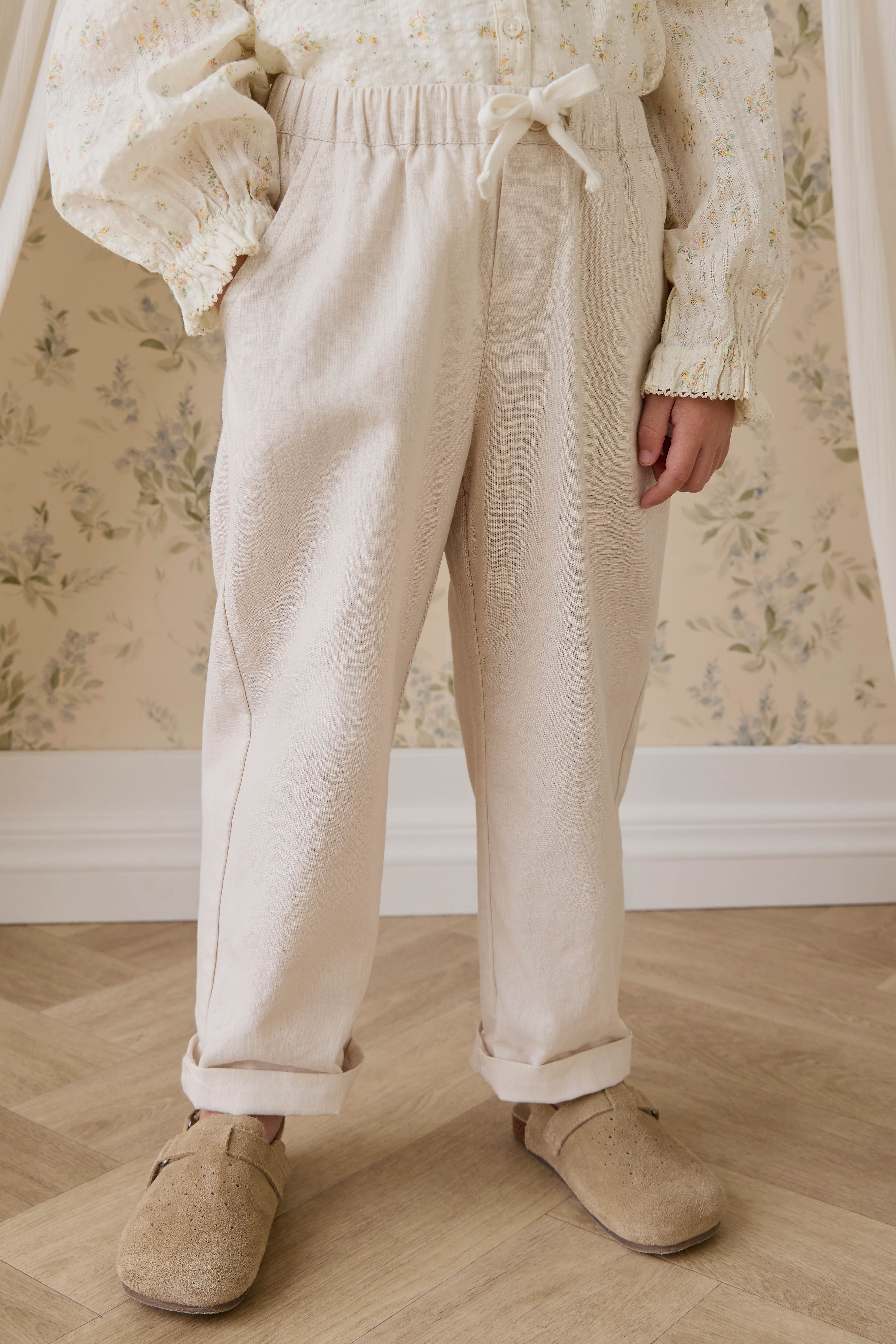 Ali Linen/Cotton Pant-Natural - Image 5