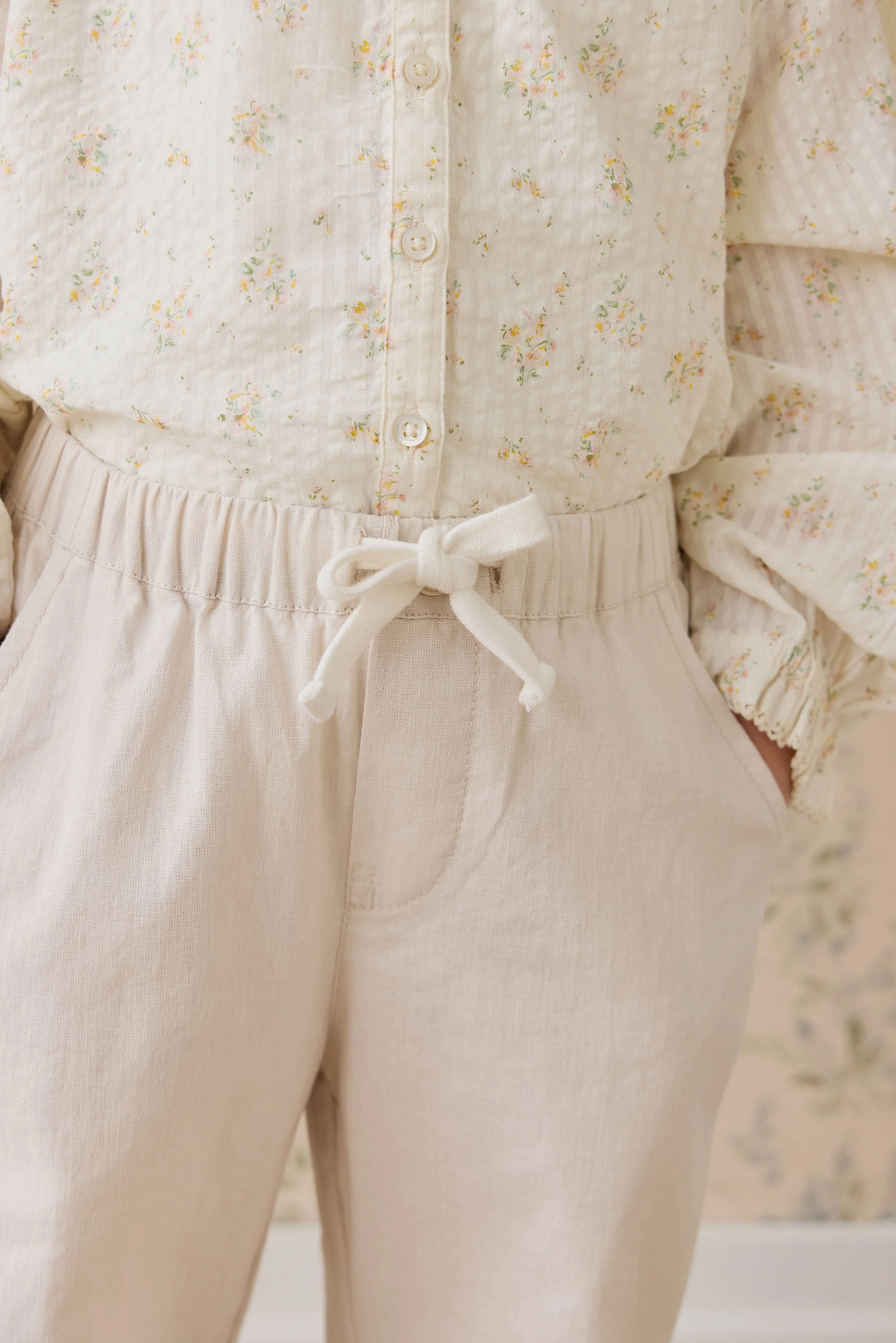 Ali Linen/Cotton Pant-Natural - Image 8