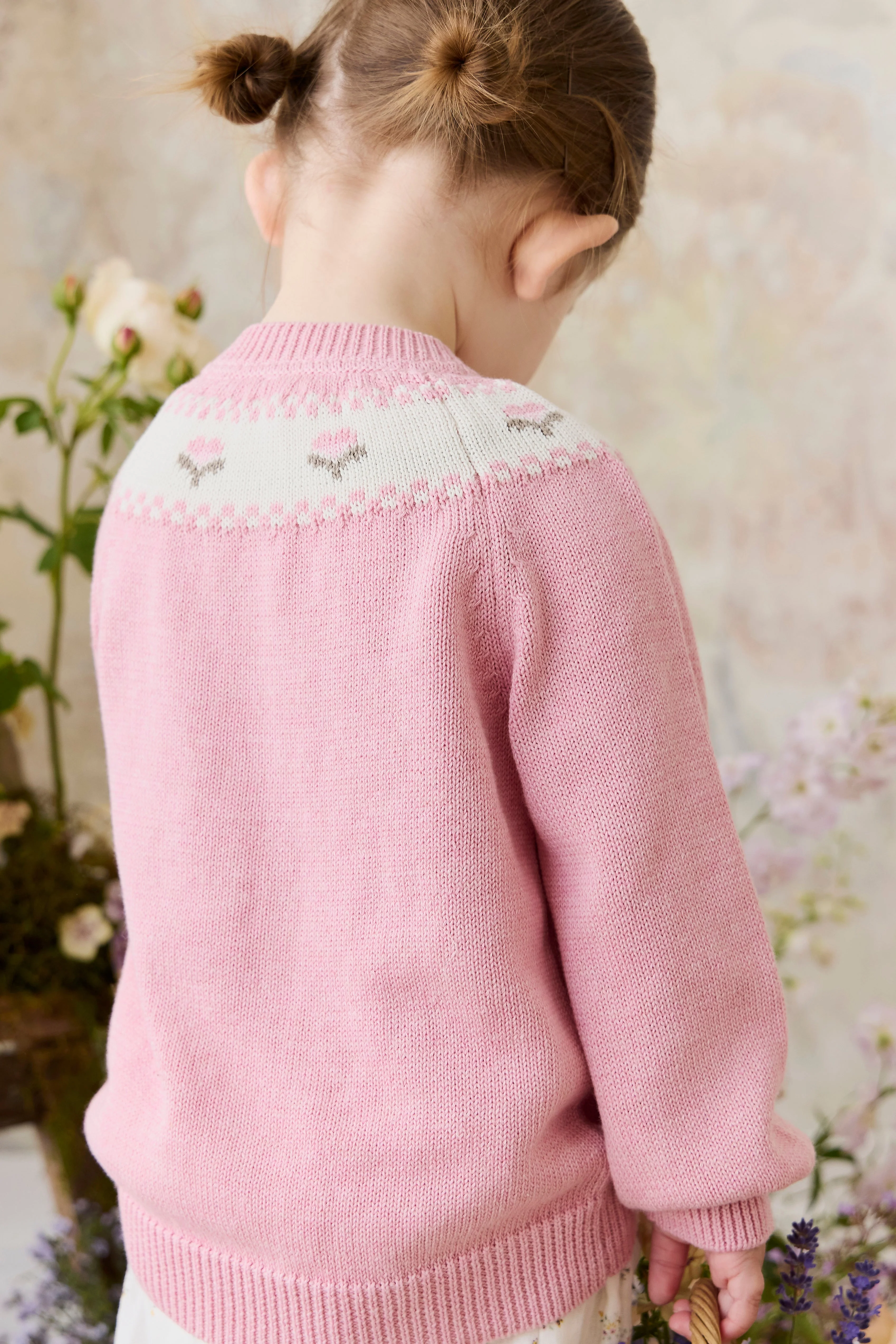 Annette Cardigan - Annette Jacquard - Pink Flutter Marle - Image 7