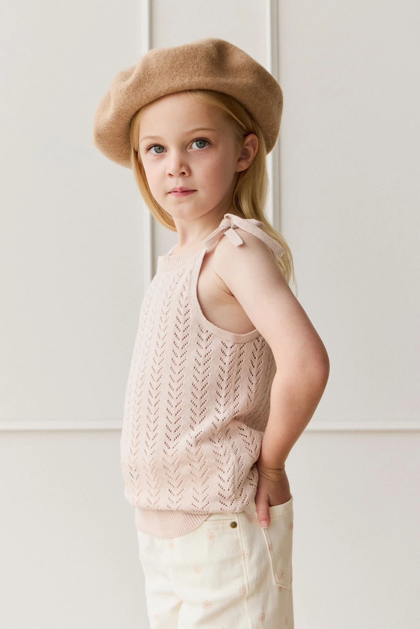 Aria Knitted Singlet - Dainty Pink - Image 7