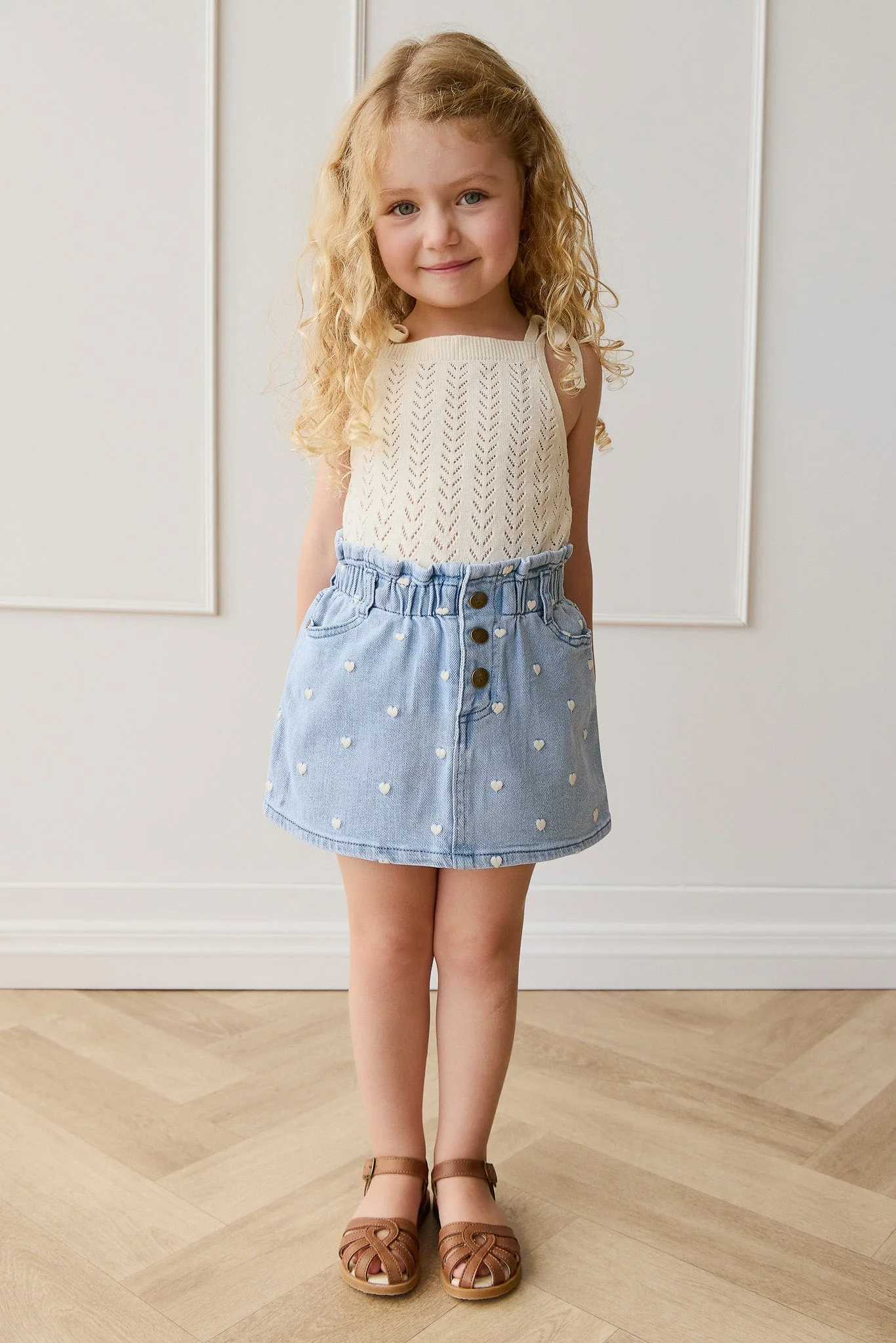Aria Knitted Singlet - Parchment - Image 3