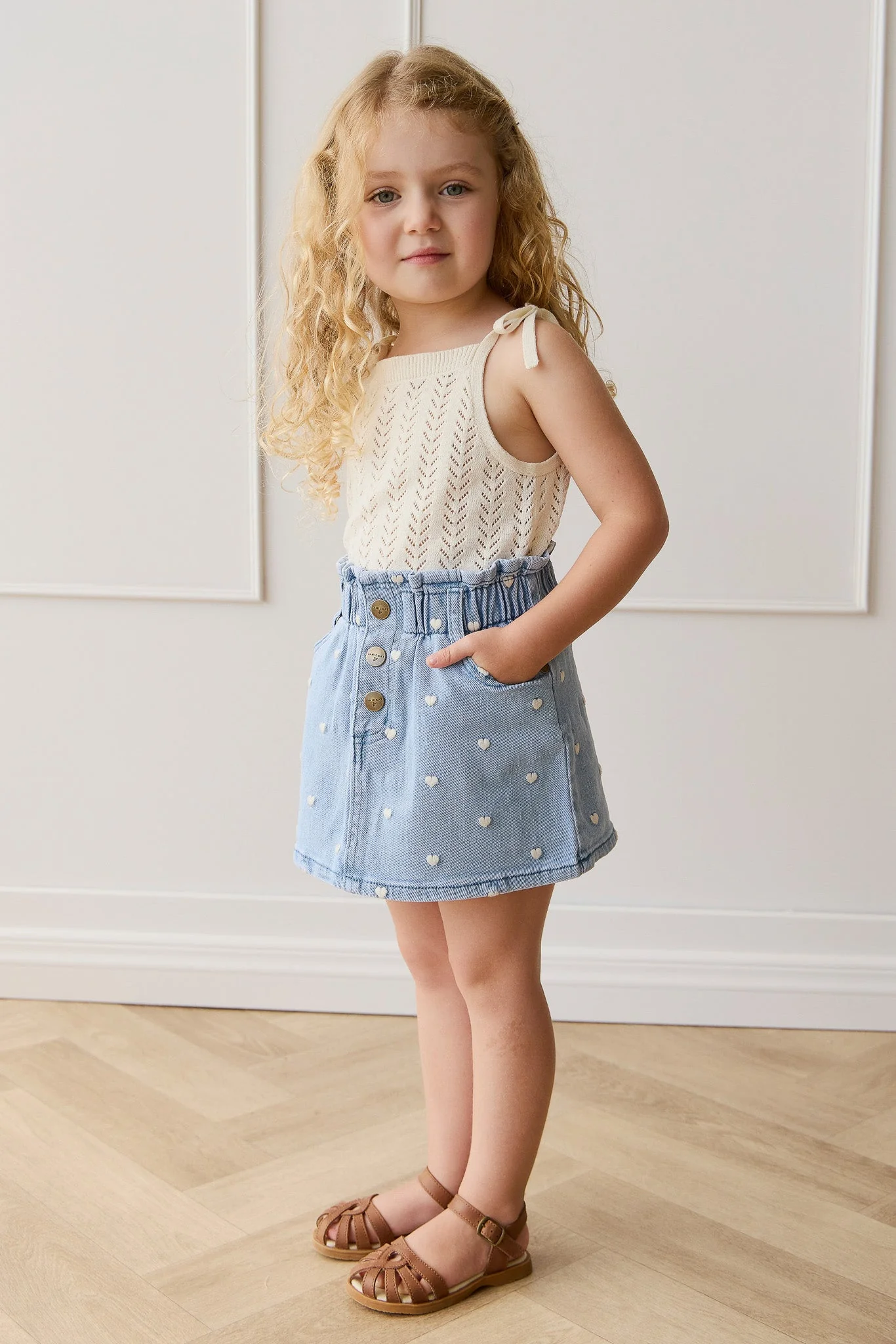 Aria Knitted Singlet - Parchment - Image 4