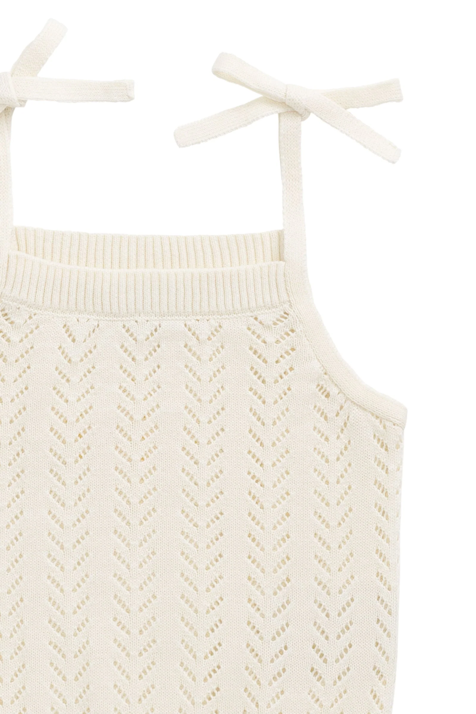 Aria Knitted Singlet - Parchment - Image 6