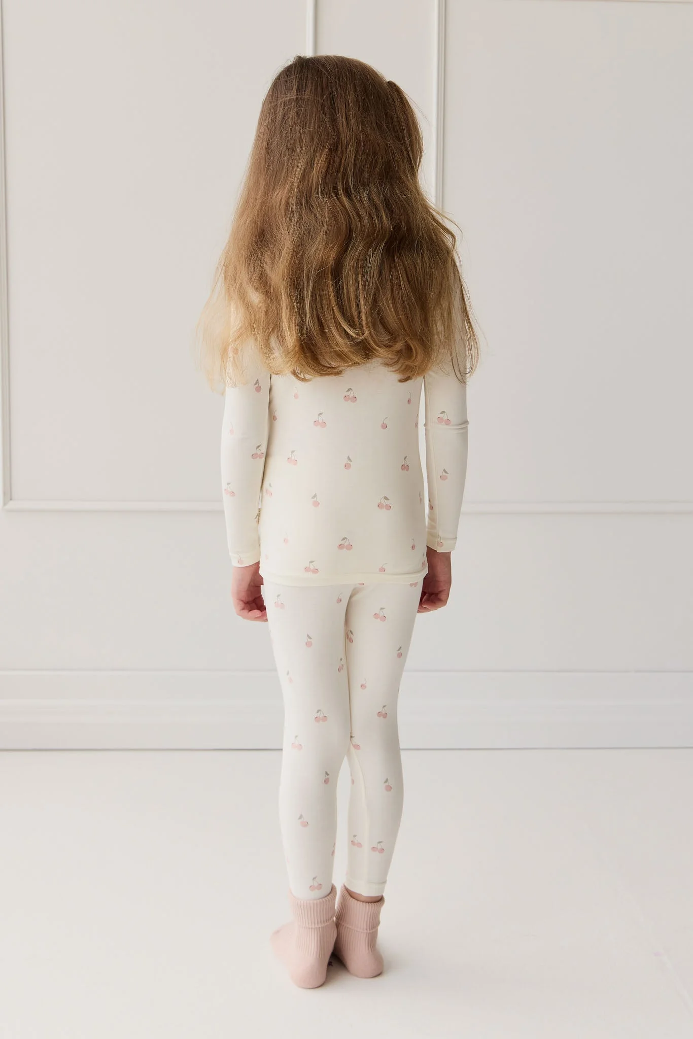 Bamboo Ari Long Sleeve Pyjama Set - Cherry Love Parchment - Image 5