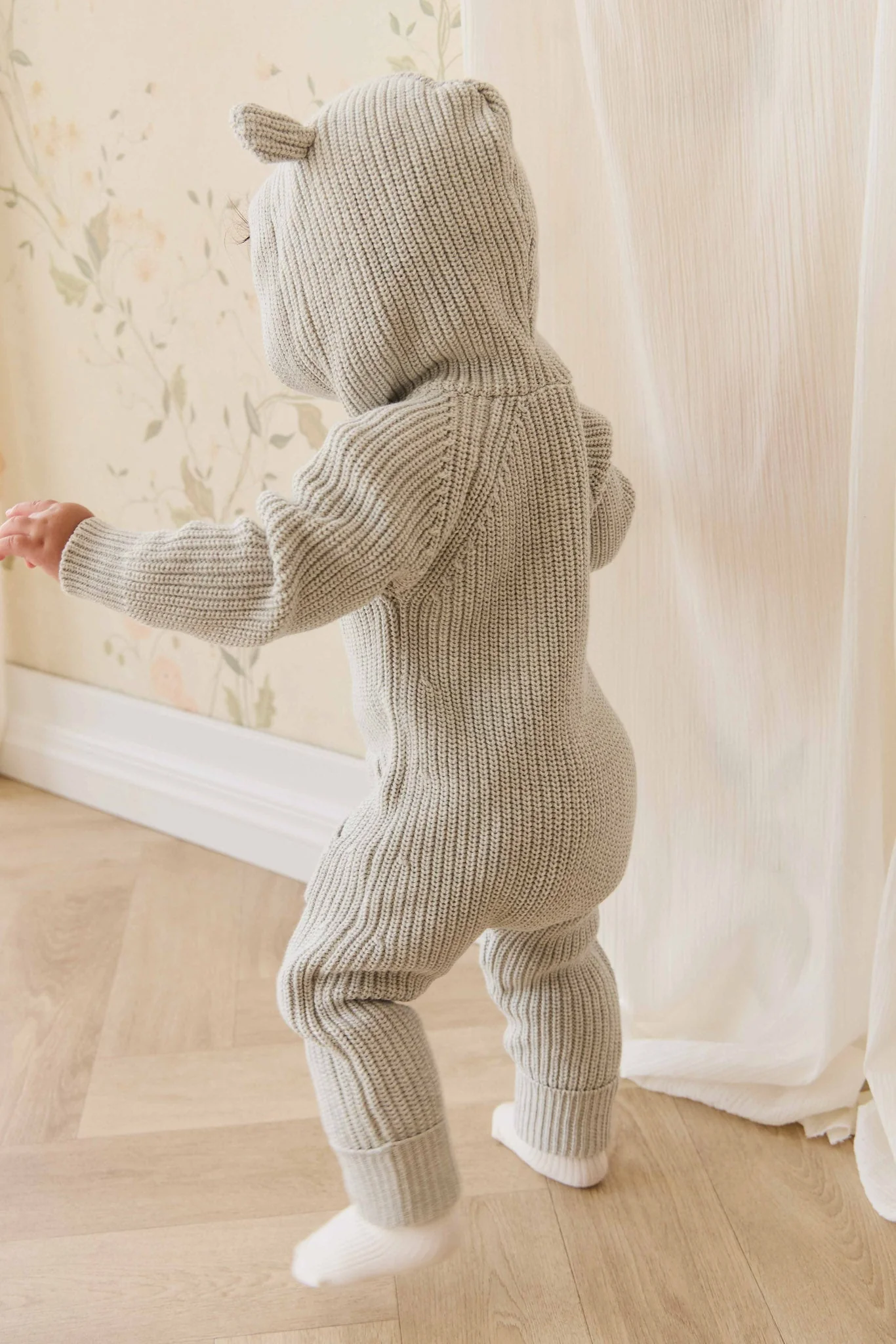Bear Knit Onepiece - Light Grey Marle - Image 6
