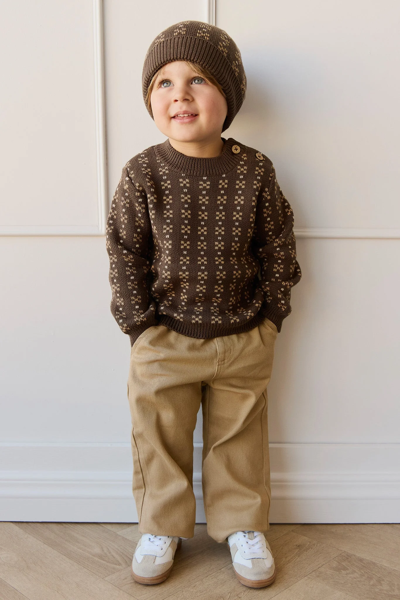 Bertie Knit Jumper - Fairisle Desert Palm - Image 4