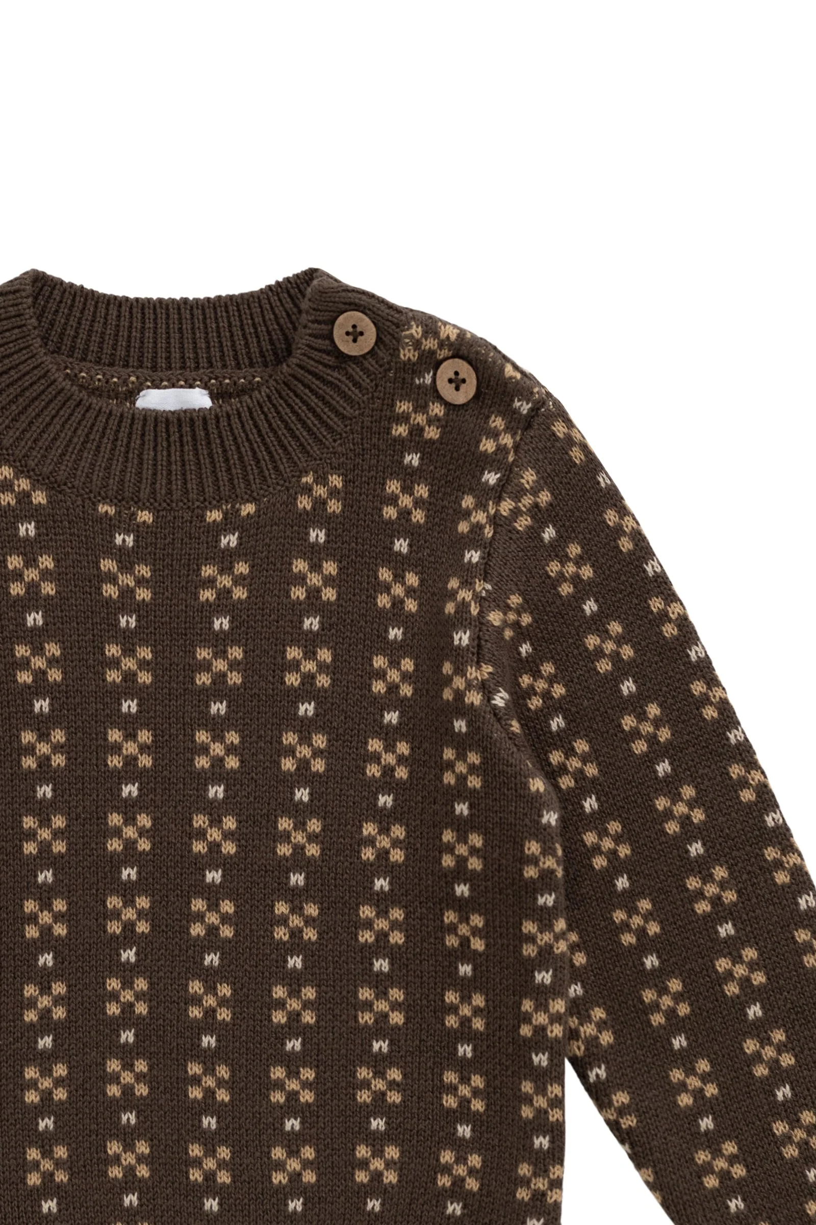 Bertie Knit Jumper - Fairisle Desert Palm - Image 7