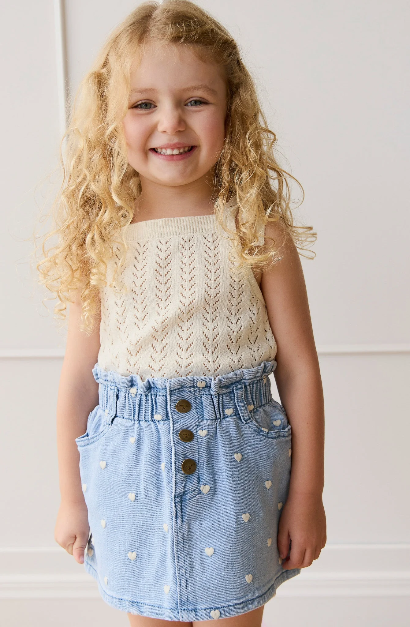 Briella Skirt - Petite Heart Denim - Image 4