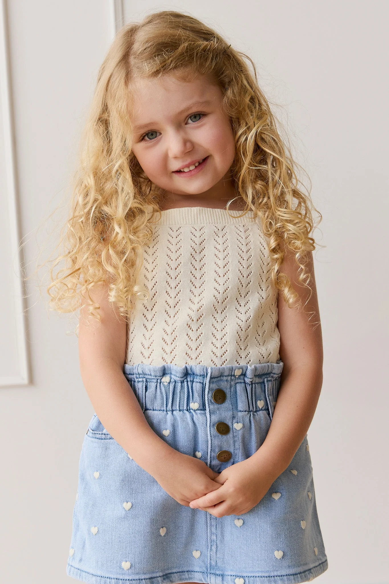 Briella Skirt - Petite Heart Denim - Image 6
