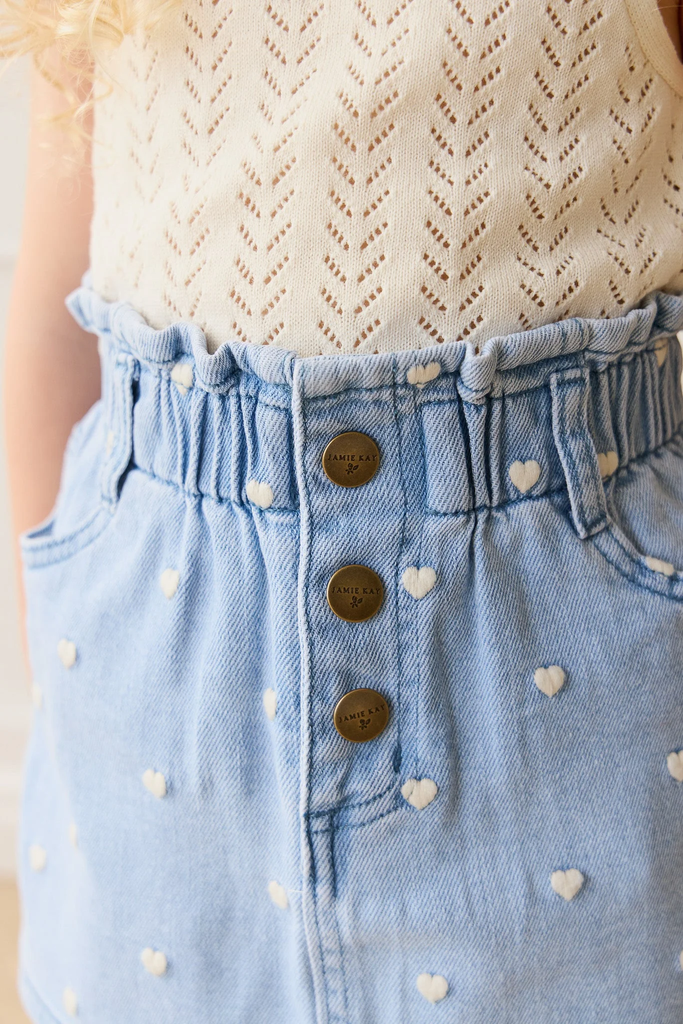Briella Skirt - Petite Heart Denim - Image 7