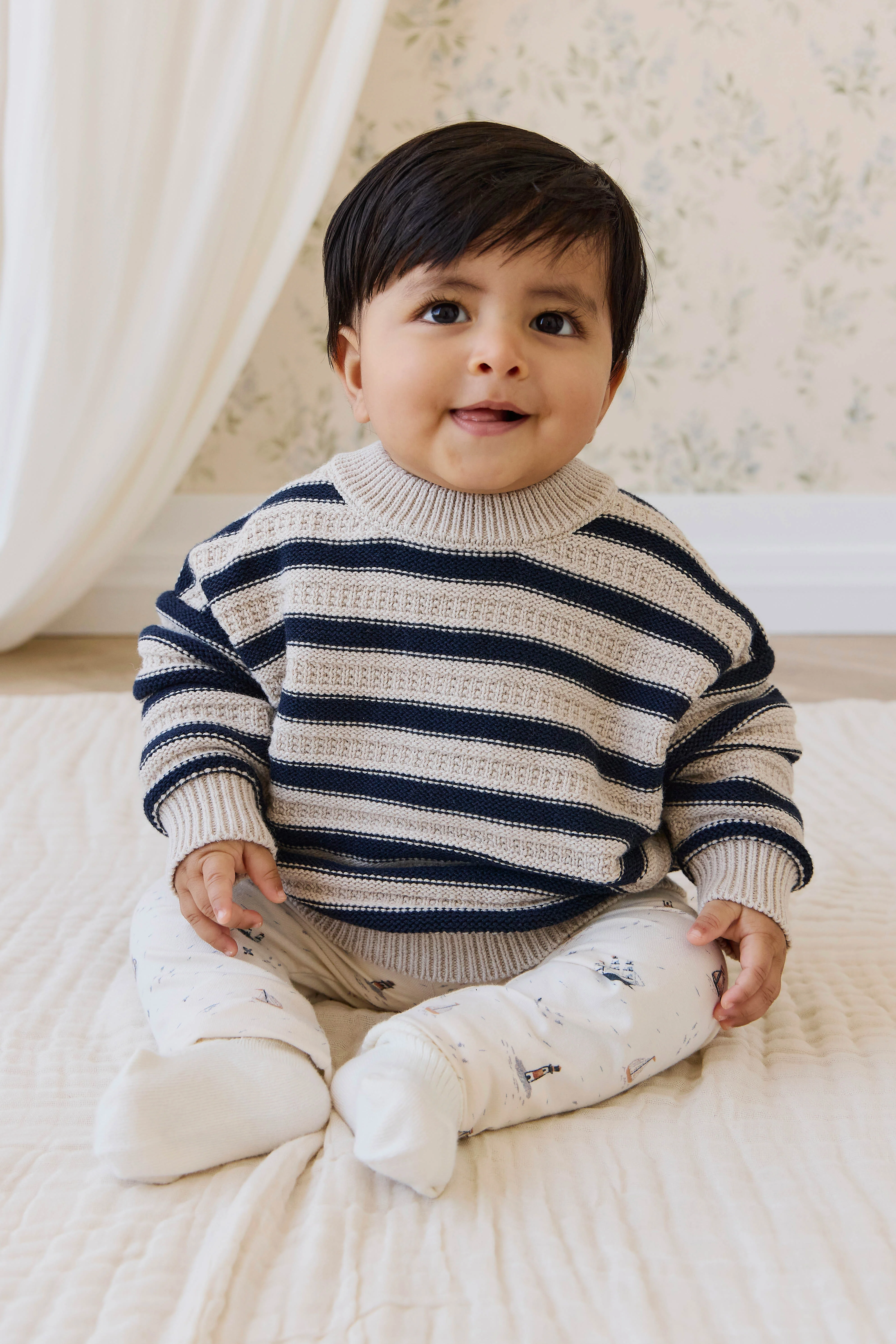Byron Jumper-Byron Stripe Oat / Eclipse - Image 12