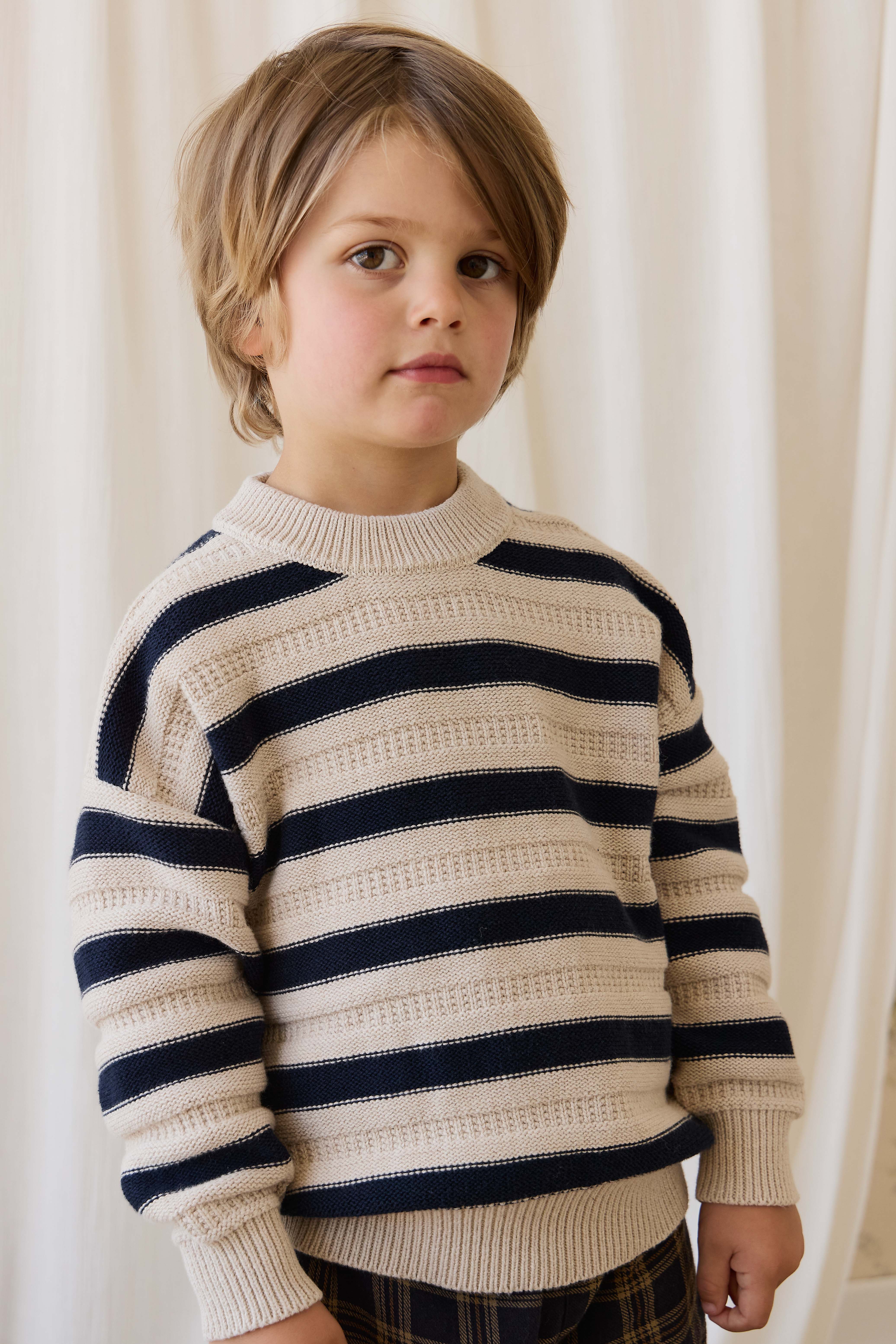 Byron Jumper-Byron Stripe Oat / Eclipse - Image 3