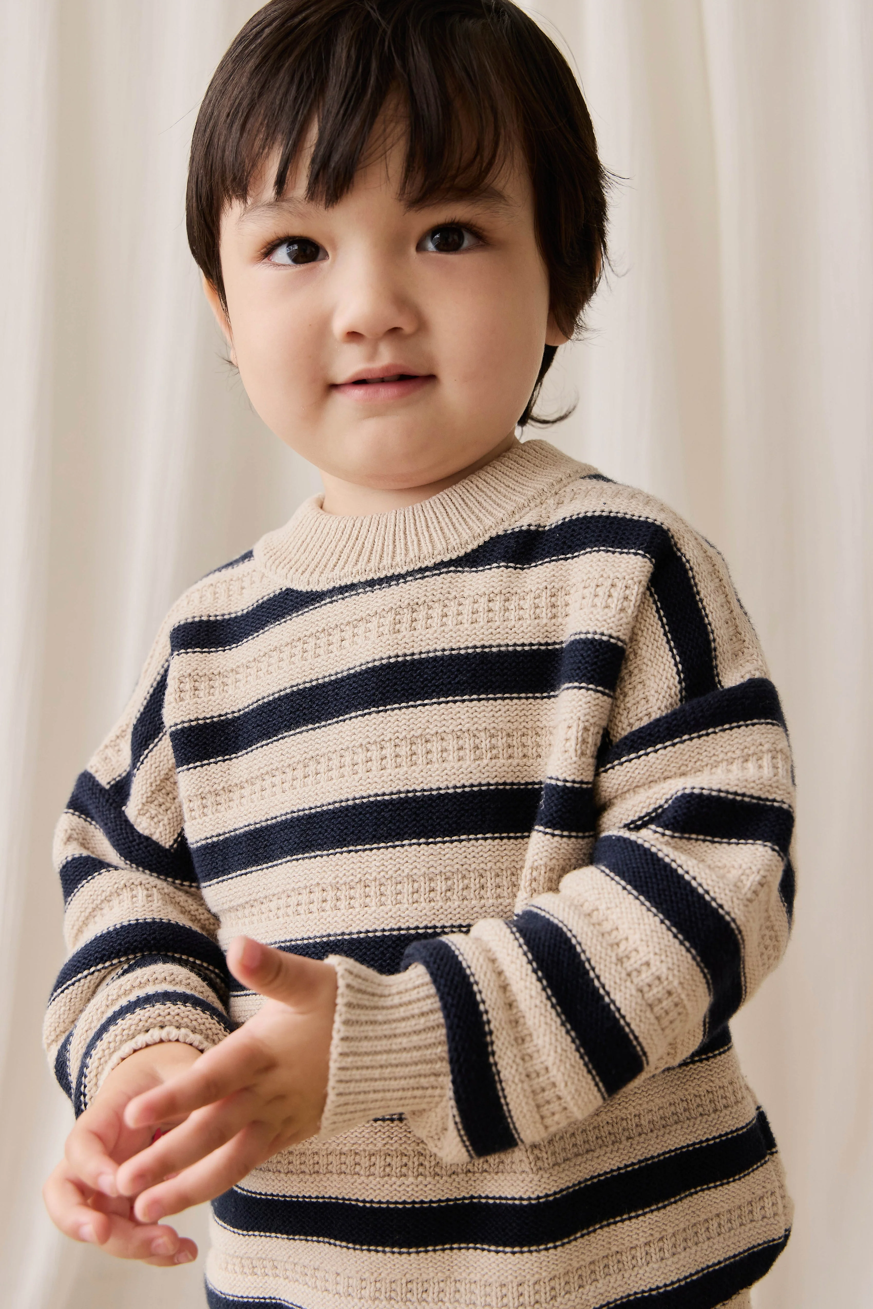 Byron Jumper-Byron Stripe Oat / Eclipse - Image 4