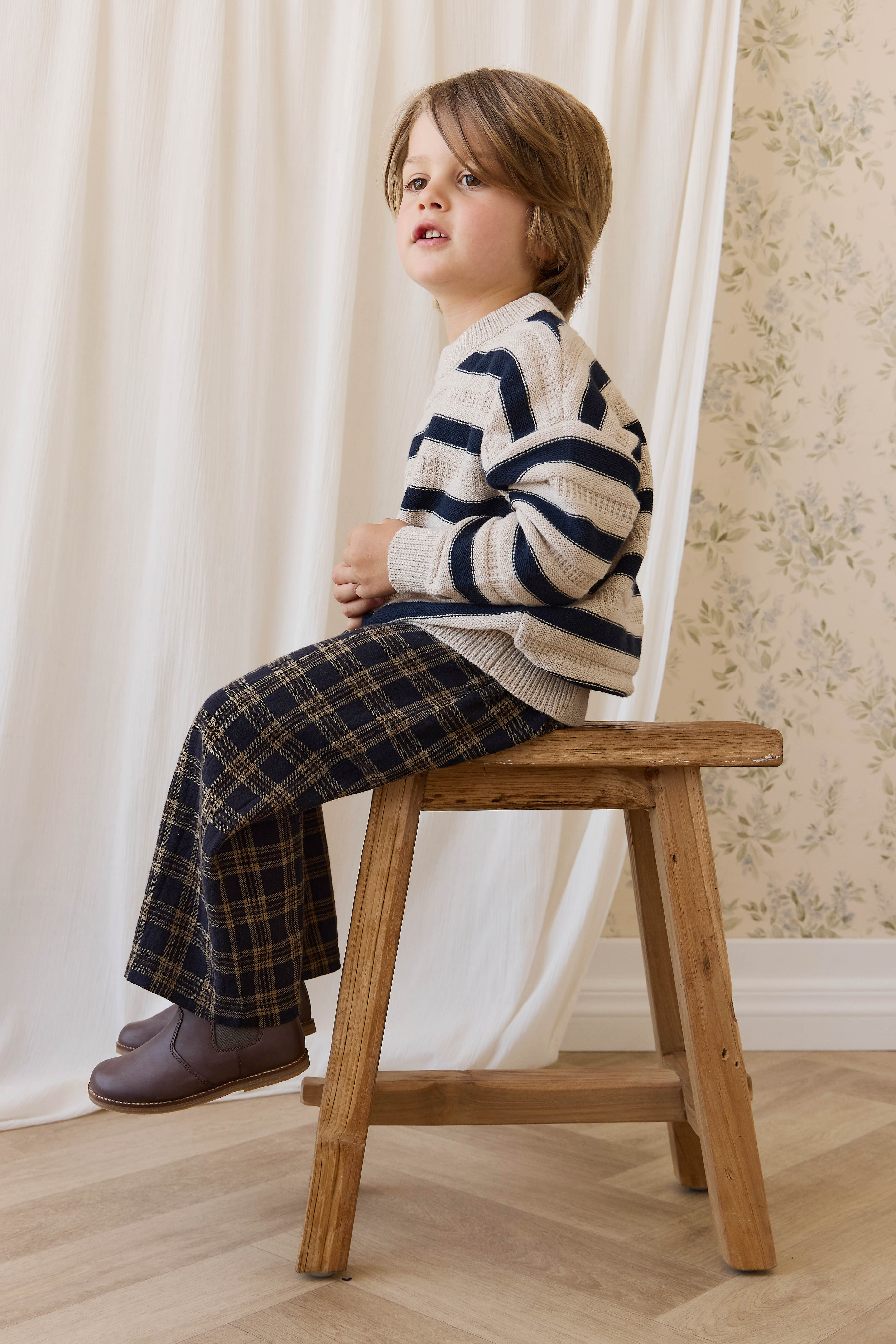 Byron Jumper-Byron Stripe Oat / Eclipse - Image 6