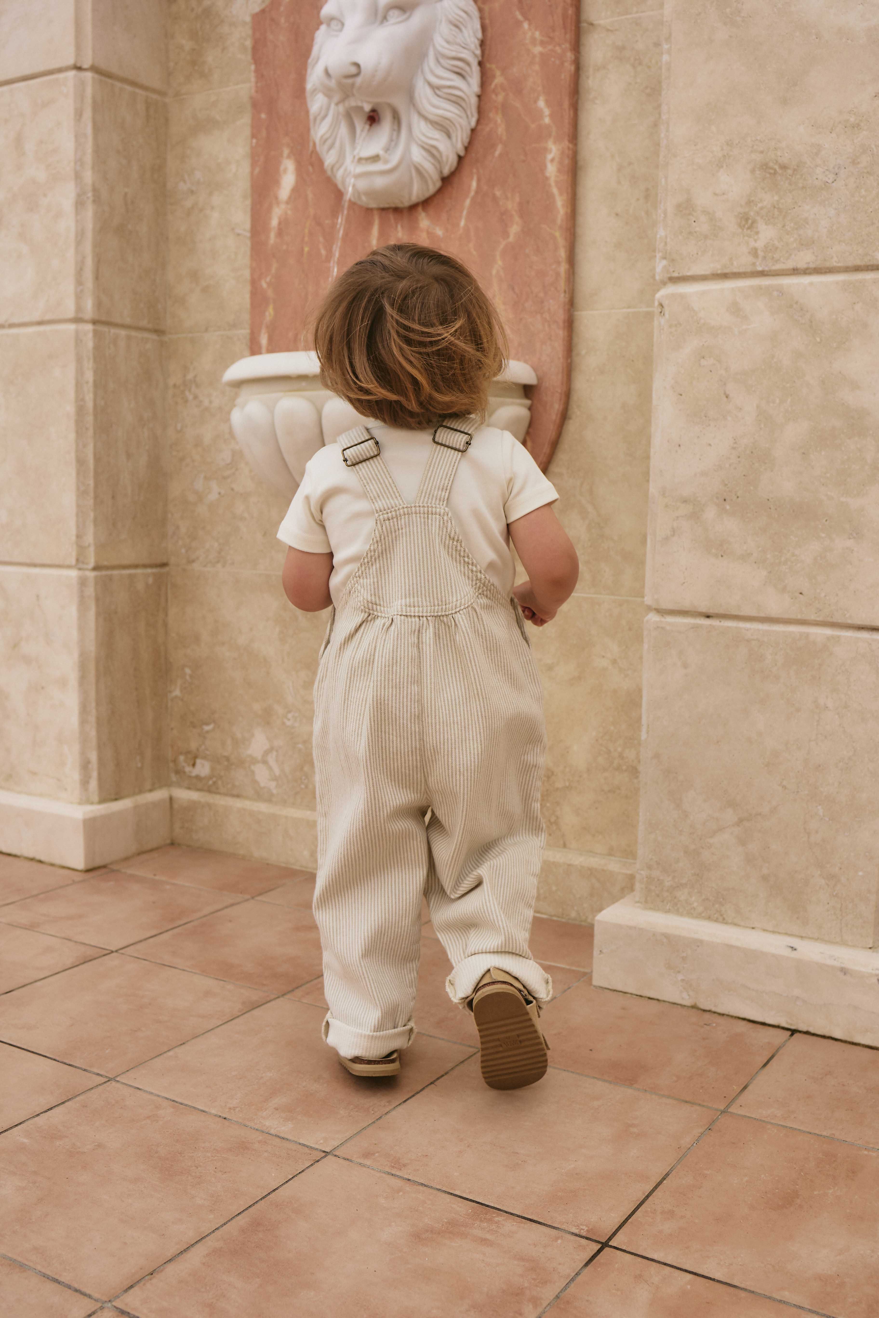 Cecil Overall - Fine Vertical Stripe Sandy Brown/Cloud - Image 4