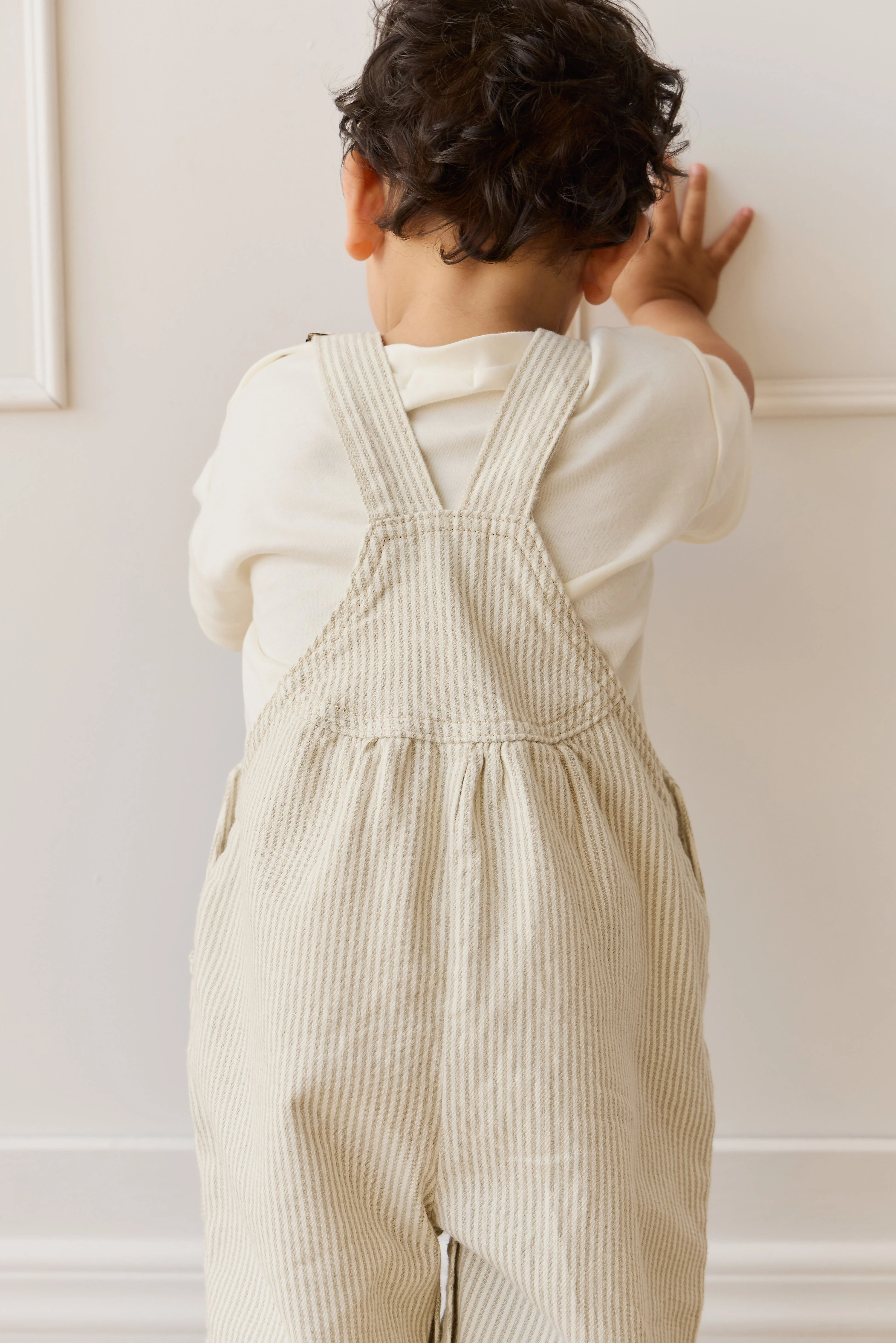 Cecil Overall - Fine Vertical Stripe Sandy Brown/Cloud - Image 6