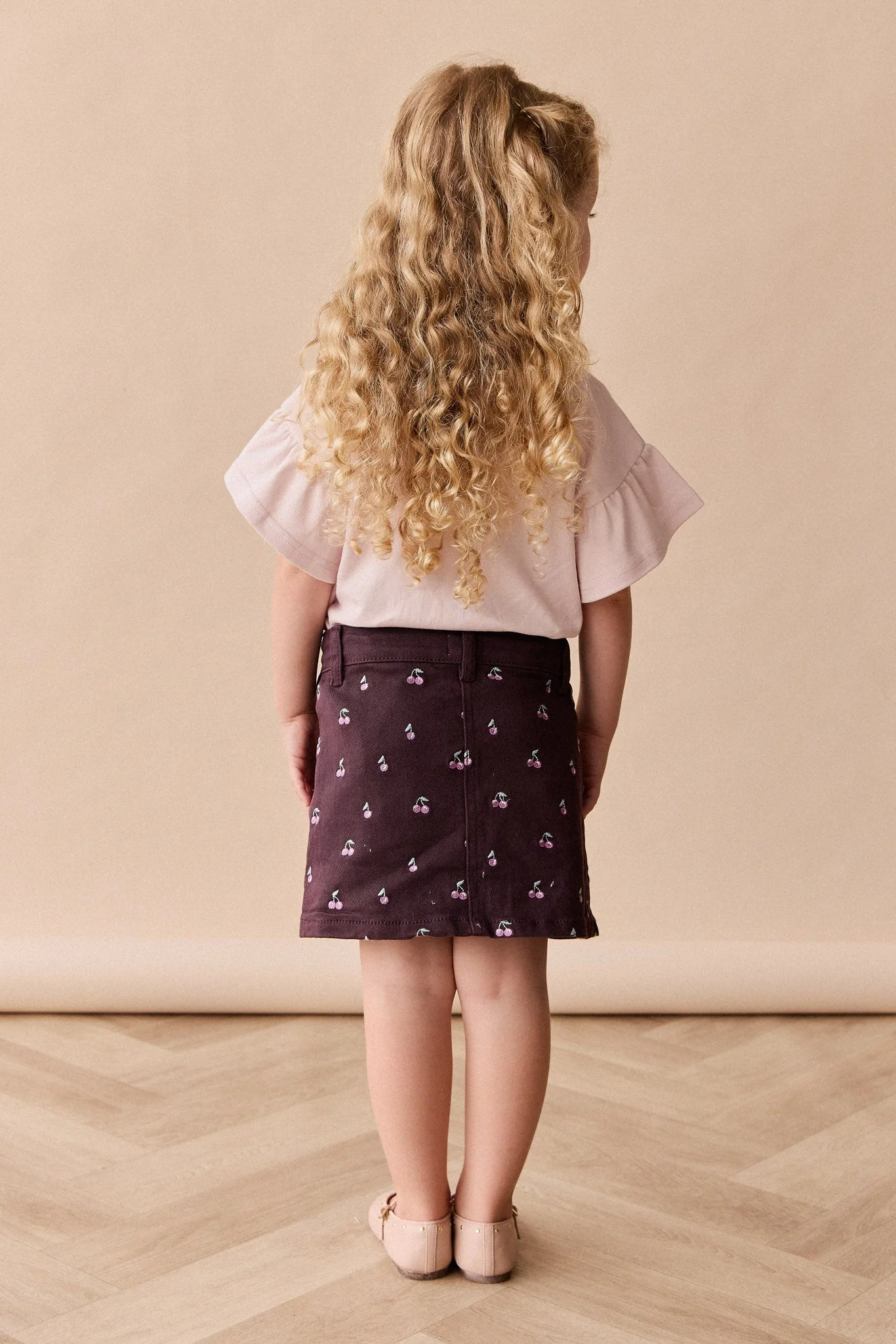 Chelsea Skirt - Cherry Love Plum Embroidery - Image 4
