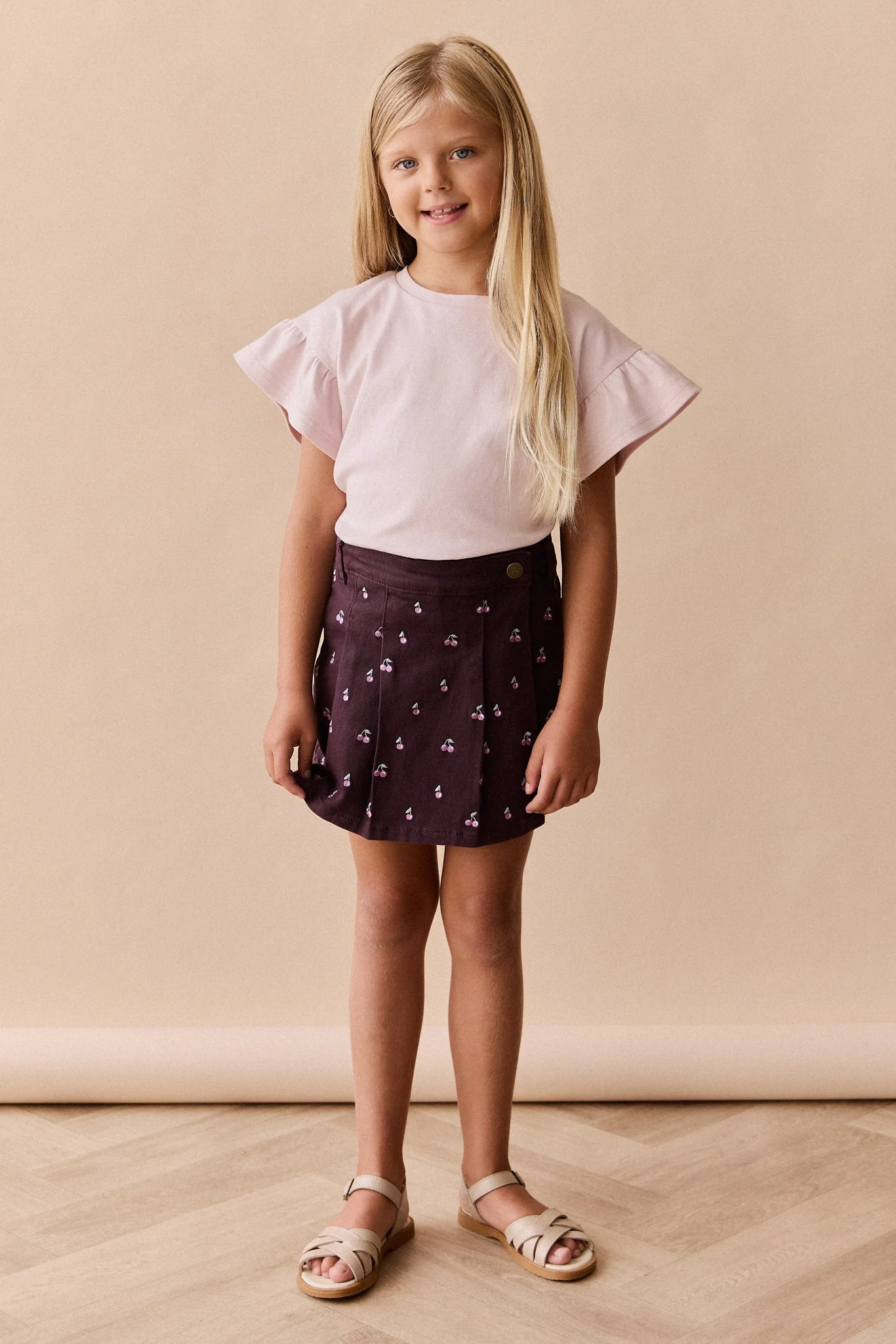Chelsea Skirt - Cherry Love Plum Embroidery - Image 5