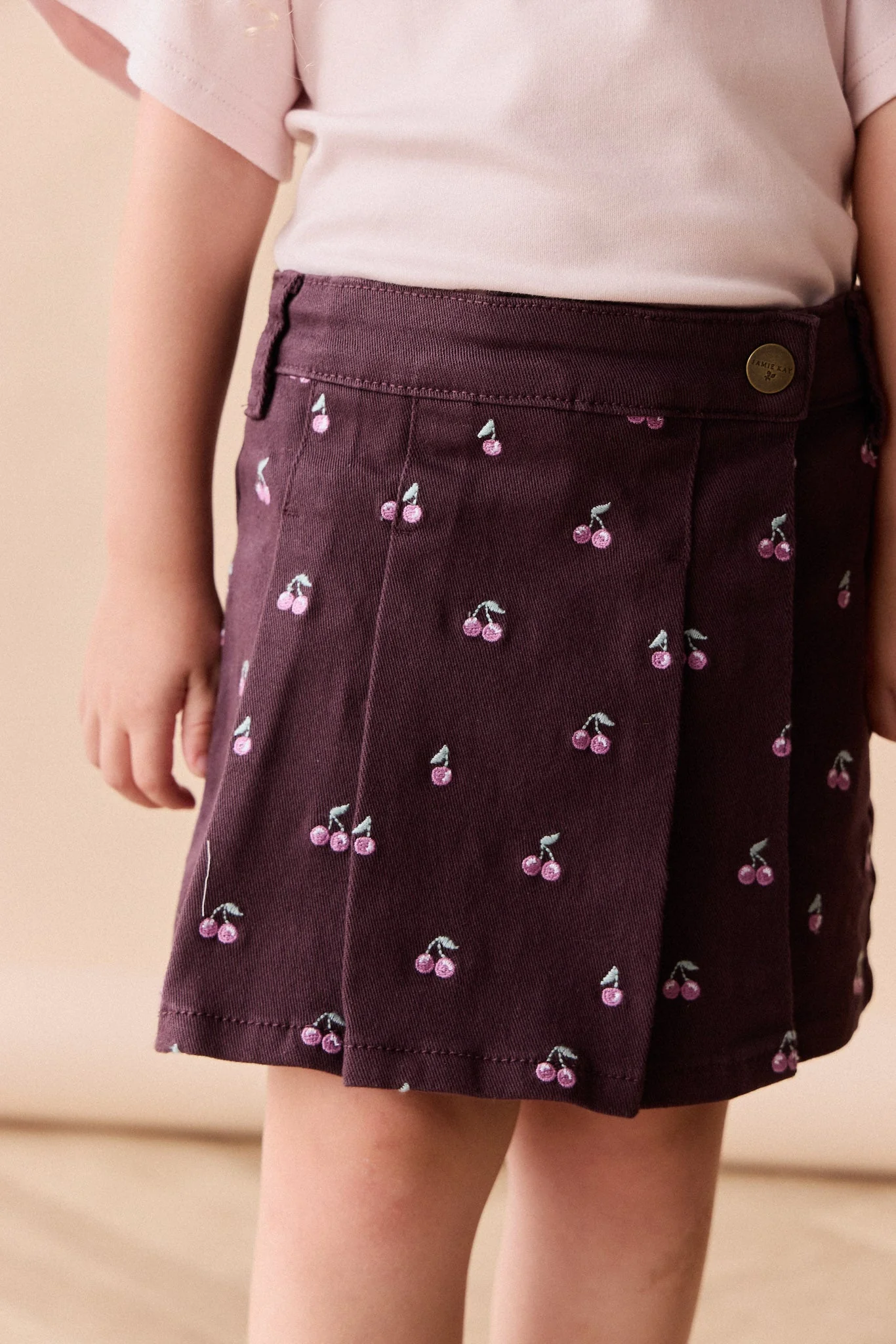 Chelsea Skirt - Cherry Love Plum Embroidery - Image 6
