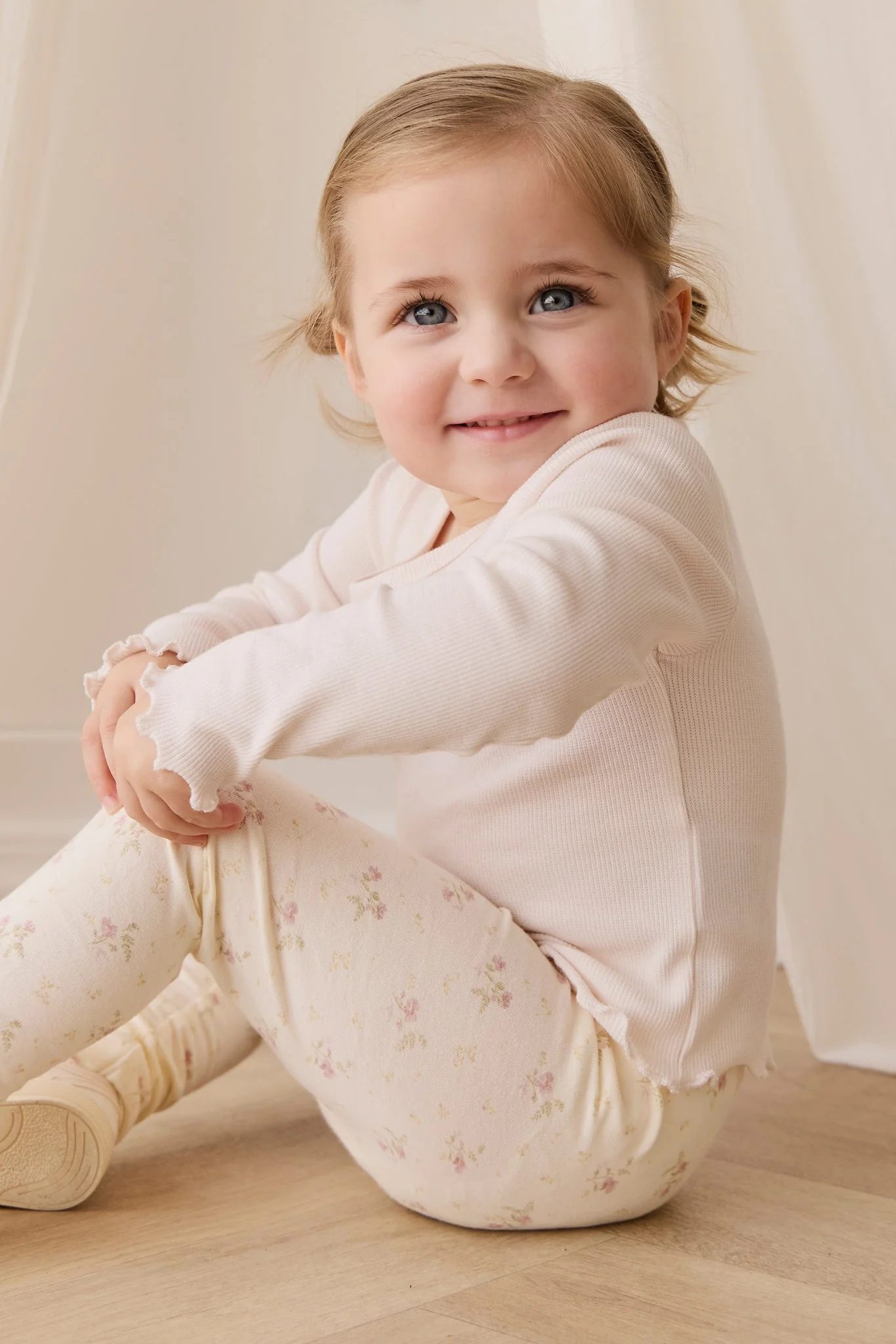 Cotton Fine Rib Agathe Top - Blushed Rose - Image 5