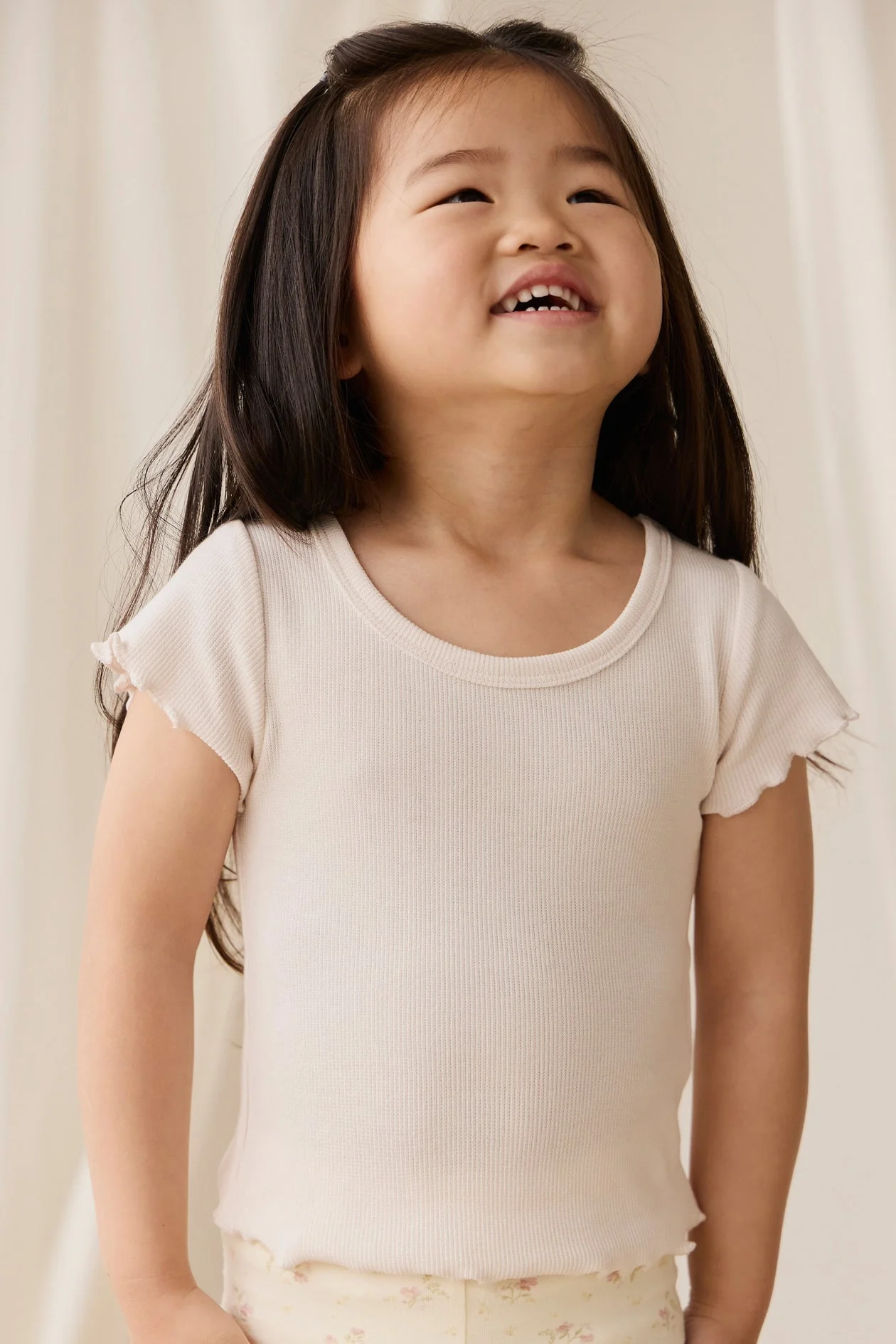 Cotton Fine Rib Ines Top - Blushed Rose - Image 4