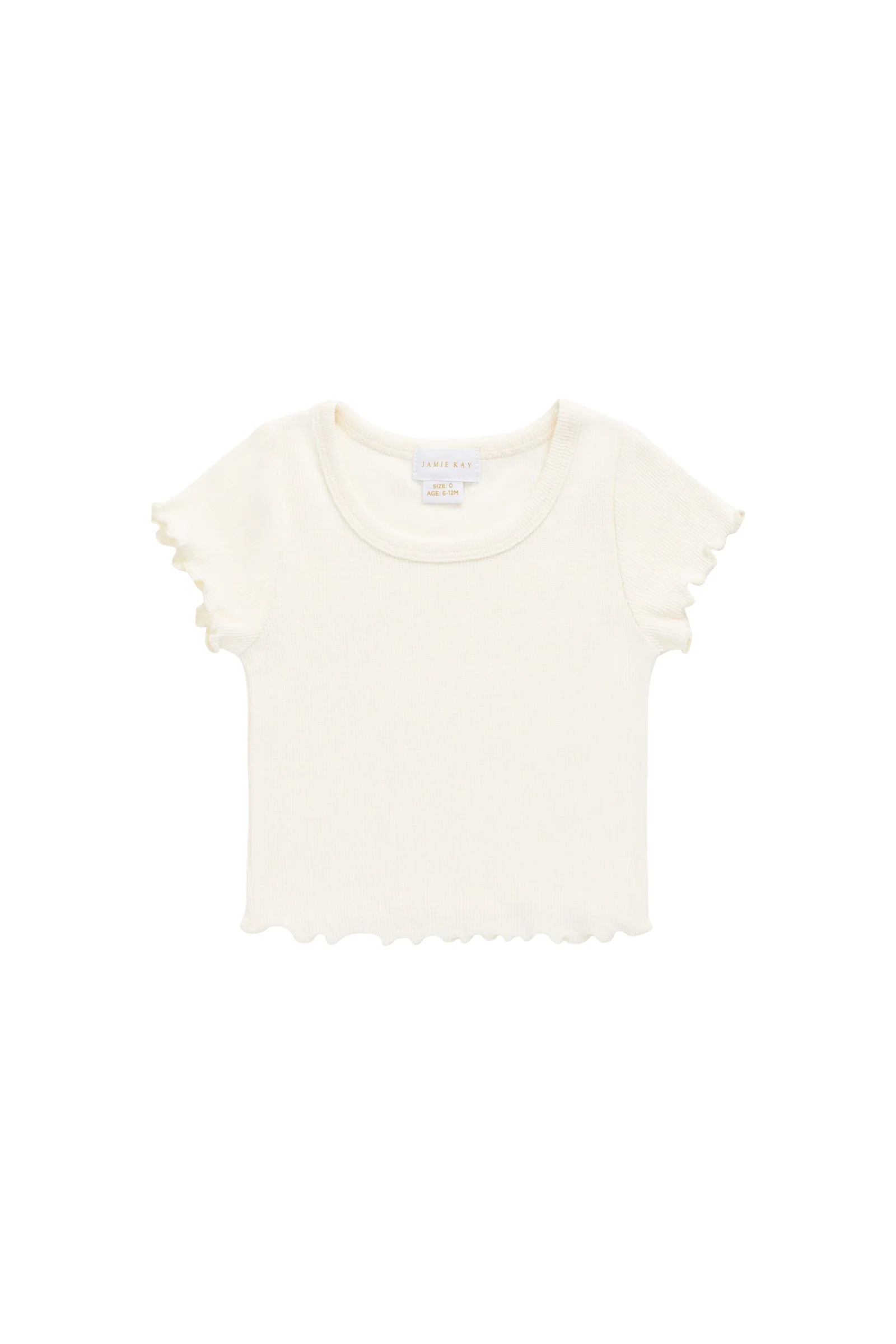 Cotton Fine Rib Ines Top - Parchment - Image 2