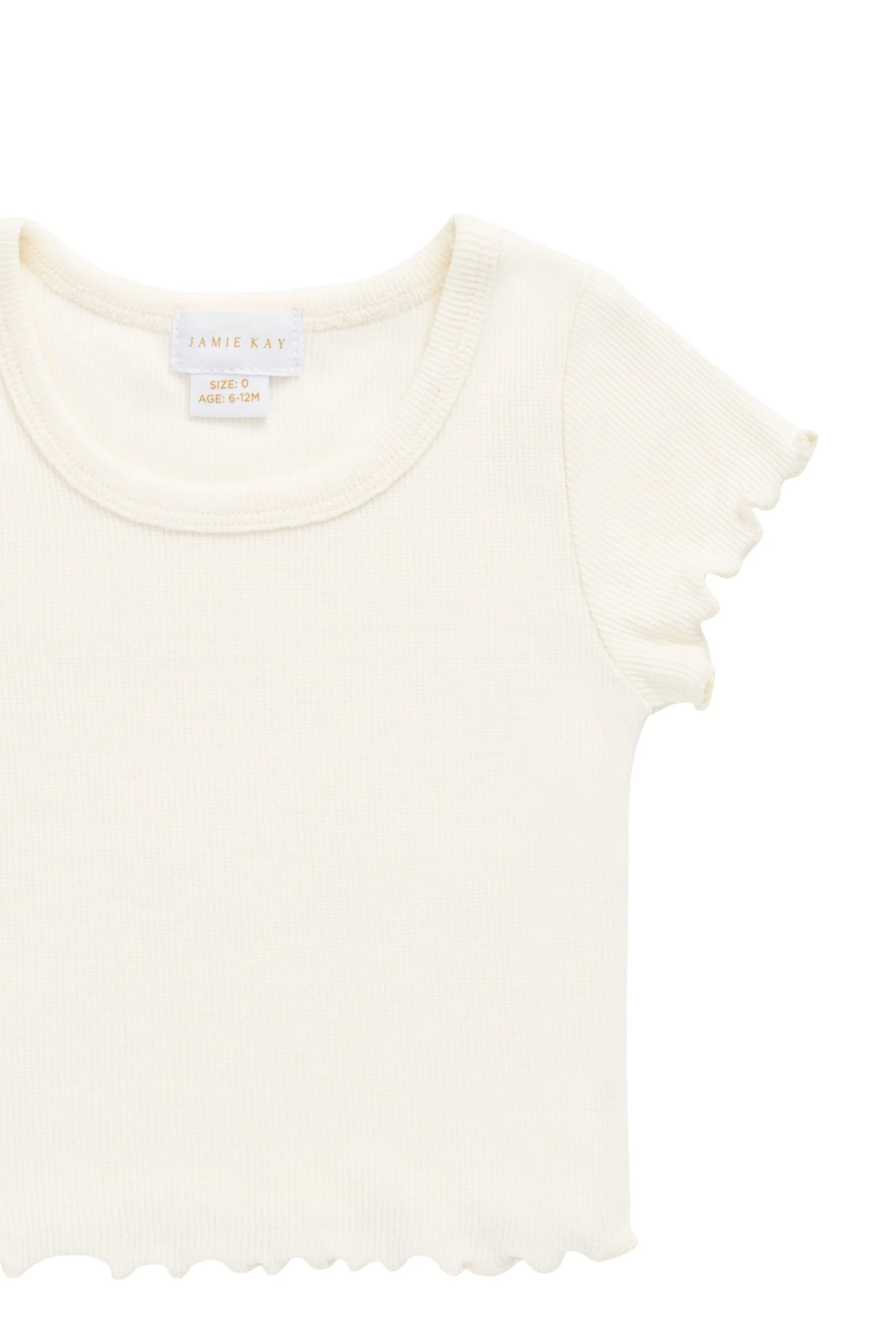 Cotton Fine Rib Ines Top - Parchment - Image 5
