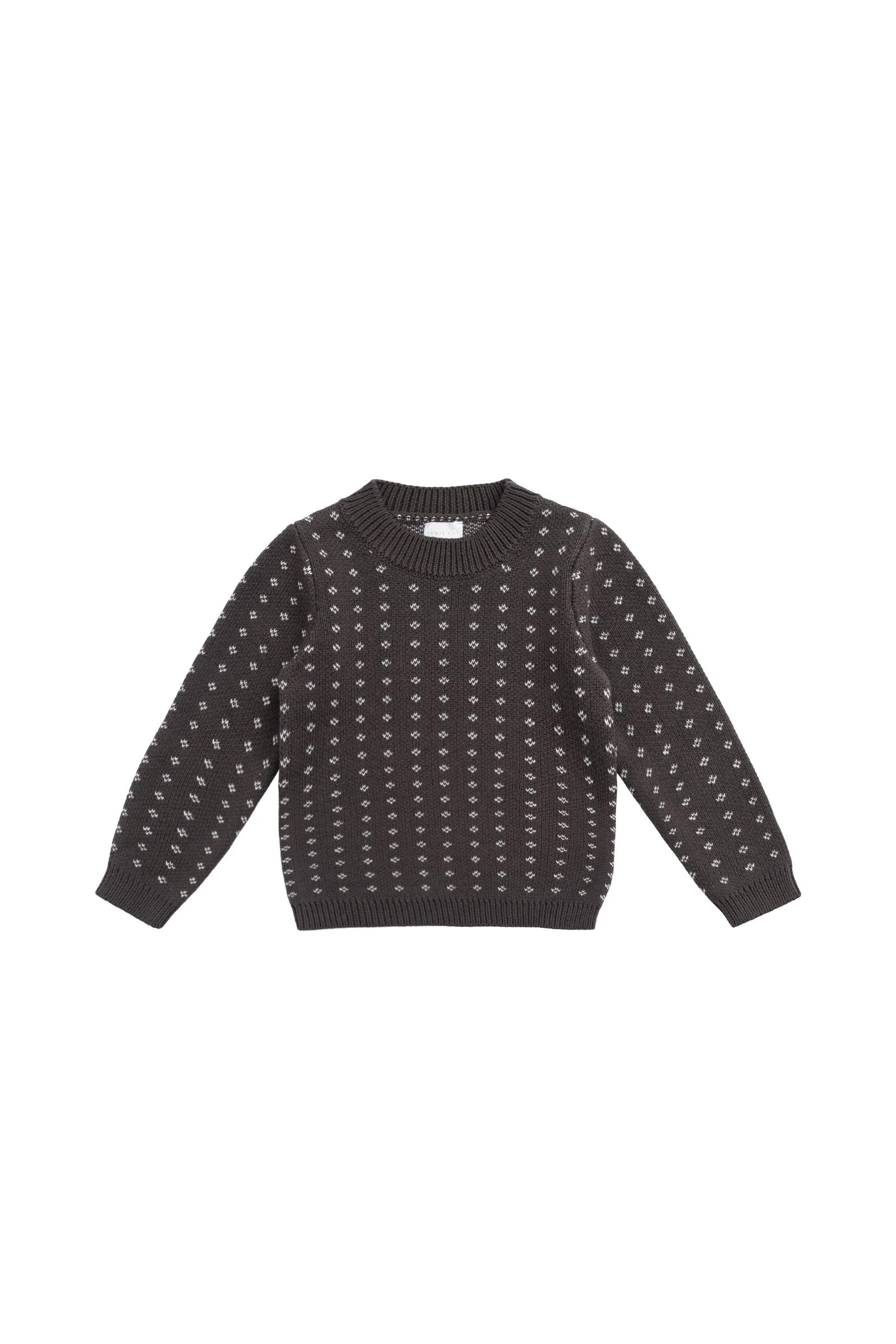 Dorian Jumper - Knitted Diamonds Coffee - Image 2