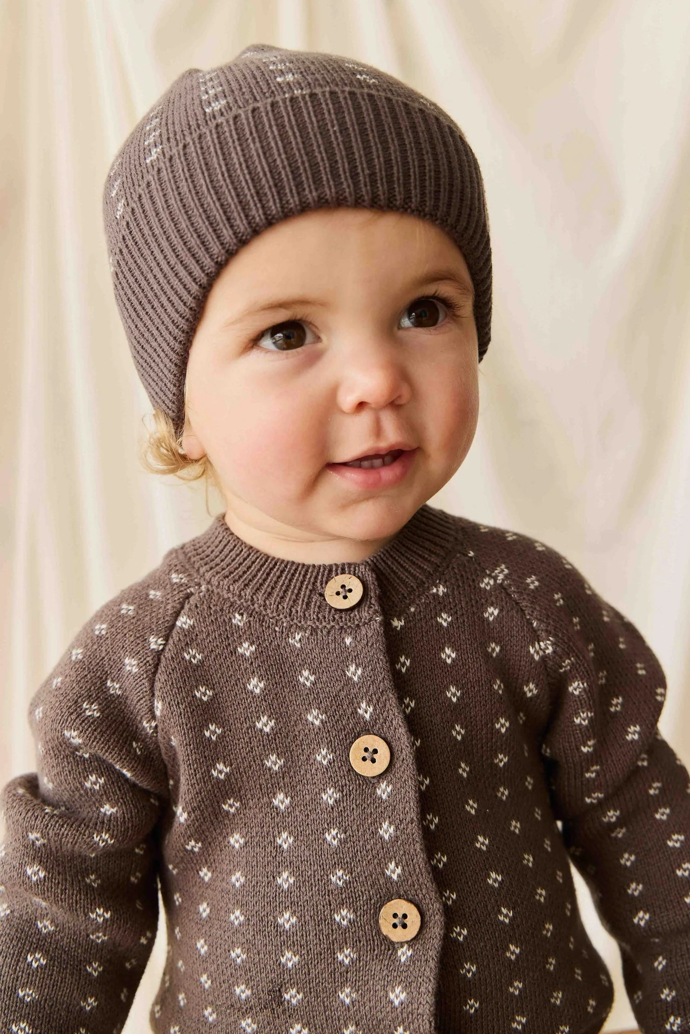 Dorian Onepiece - Knitted Diamonds Coffee - Image 3