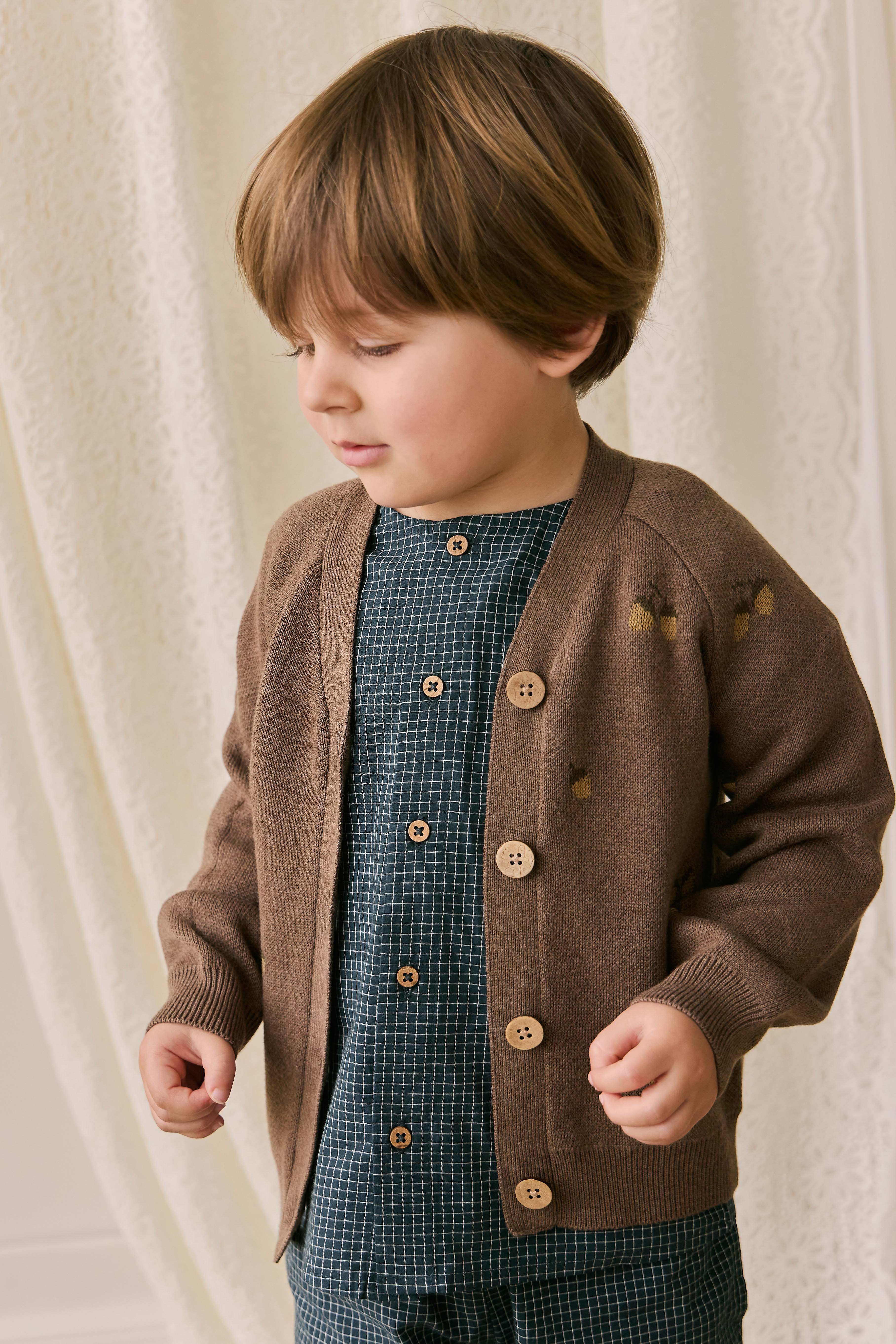 Easton Cardigan - Forest Acorns Toasted Marle - Image 4