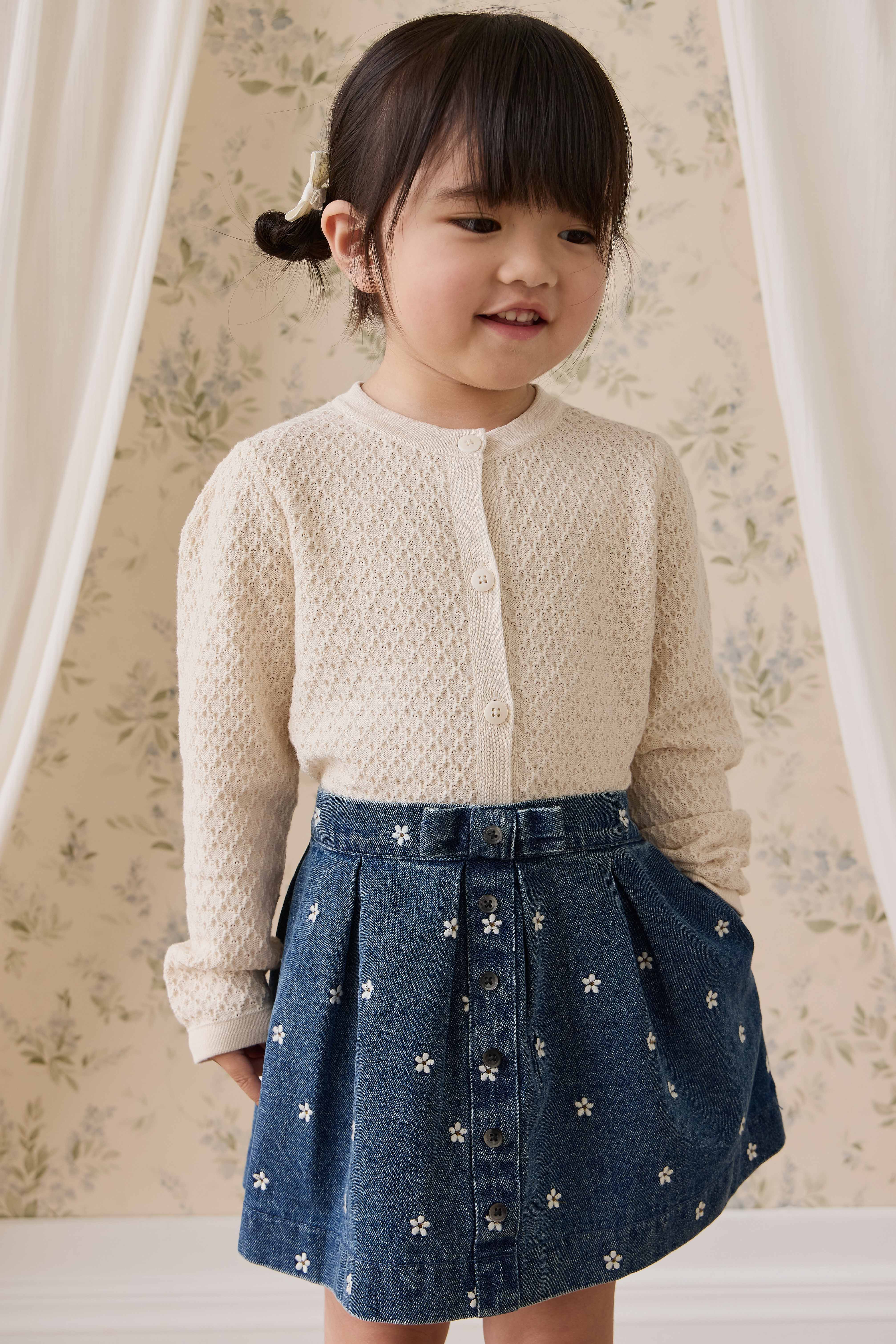 Etta Skirt-Josie Floral Denim - Image 3