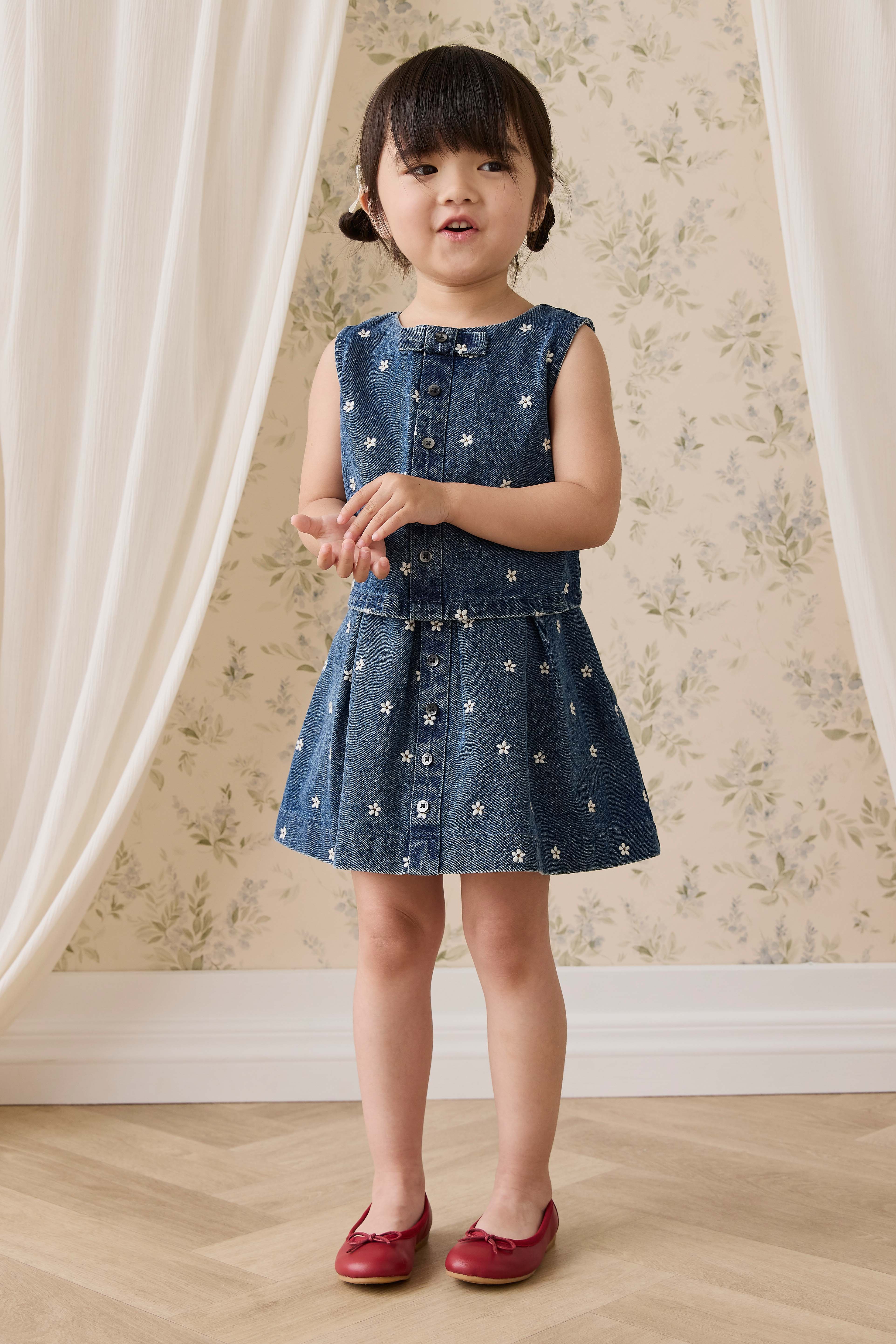 Etta Top-Josie Floral Denim - Image 7