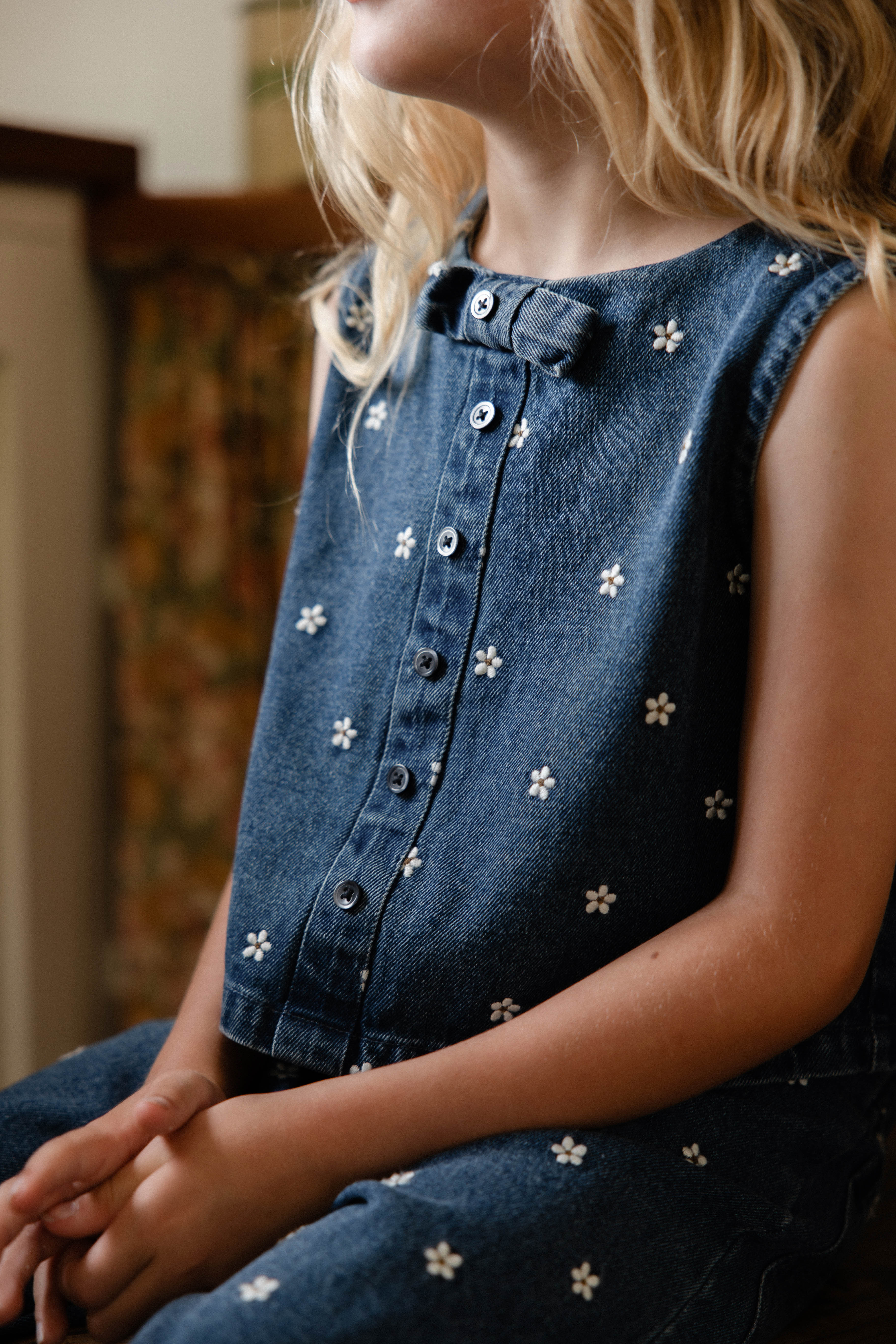 Etta Top-Josie Floral Denim - Image 8