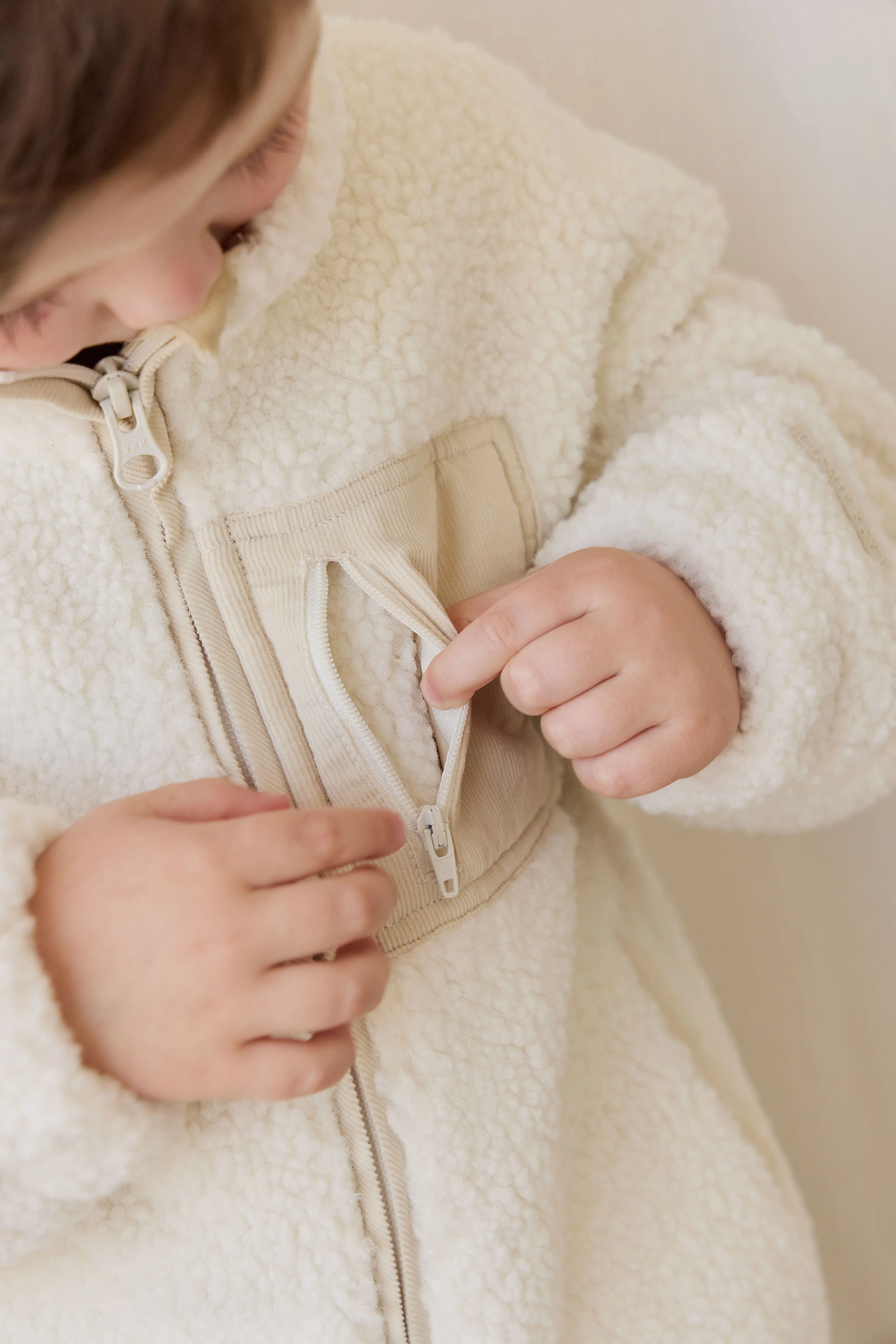Ezra Sherpa Jacket-Natural - Image 4