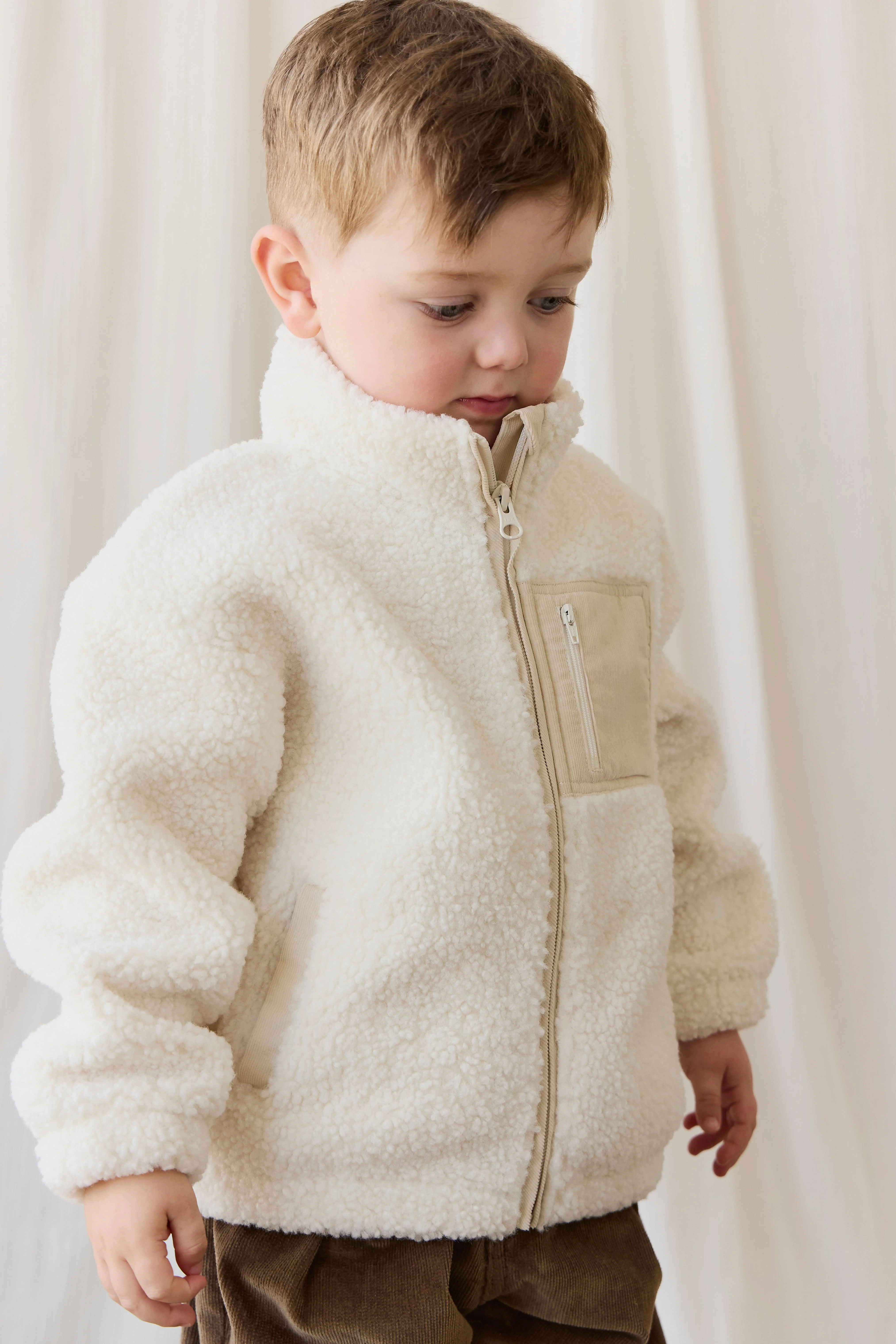 Ezra Sherpa Jacket-Natural - Image 5