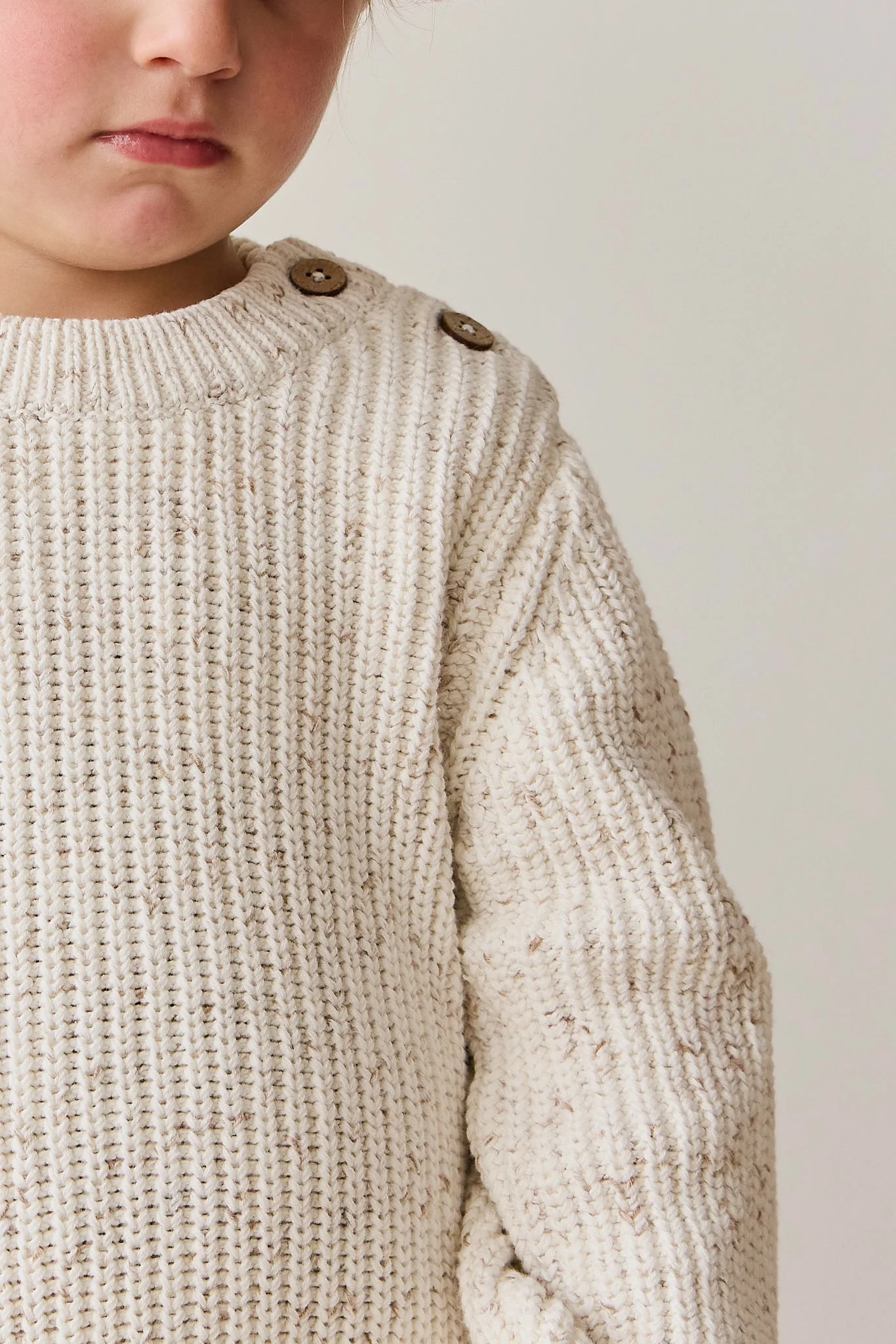 Harry Knit Jumper - Oatmeal Hay Fleck - Image 6