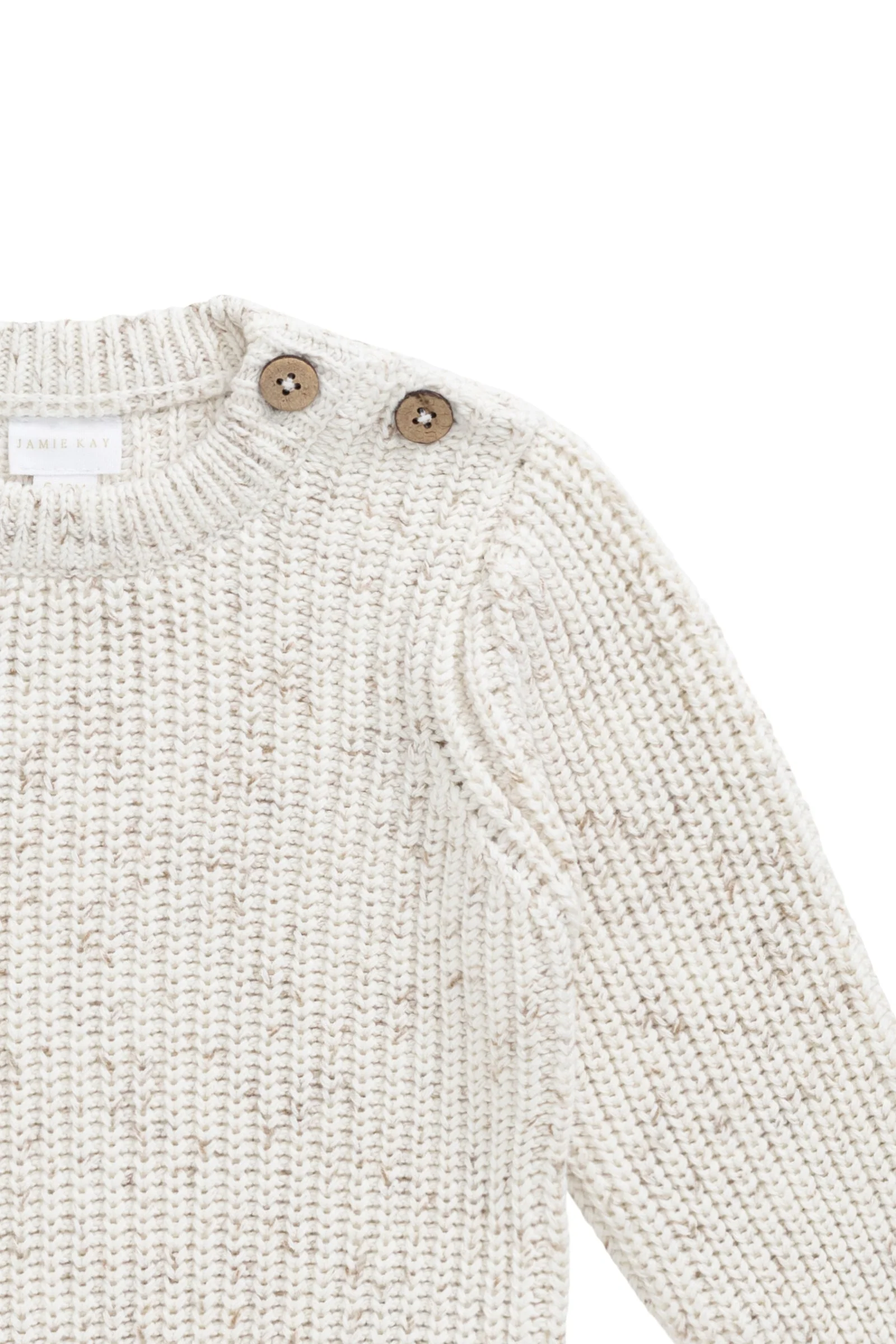 Harry Knit Jumper - Oatmeal Hay Fleck - Image 7