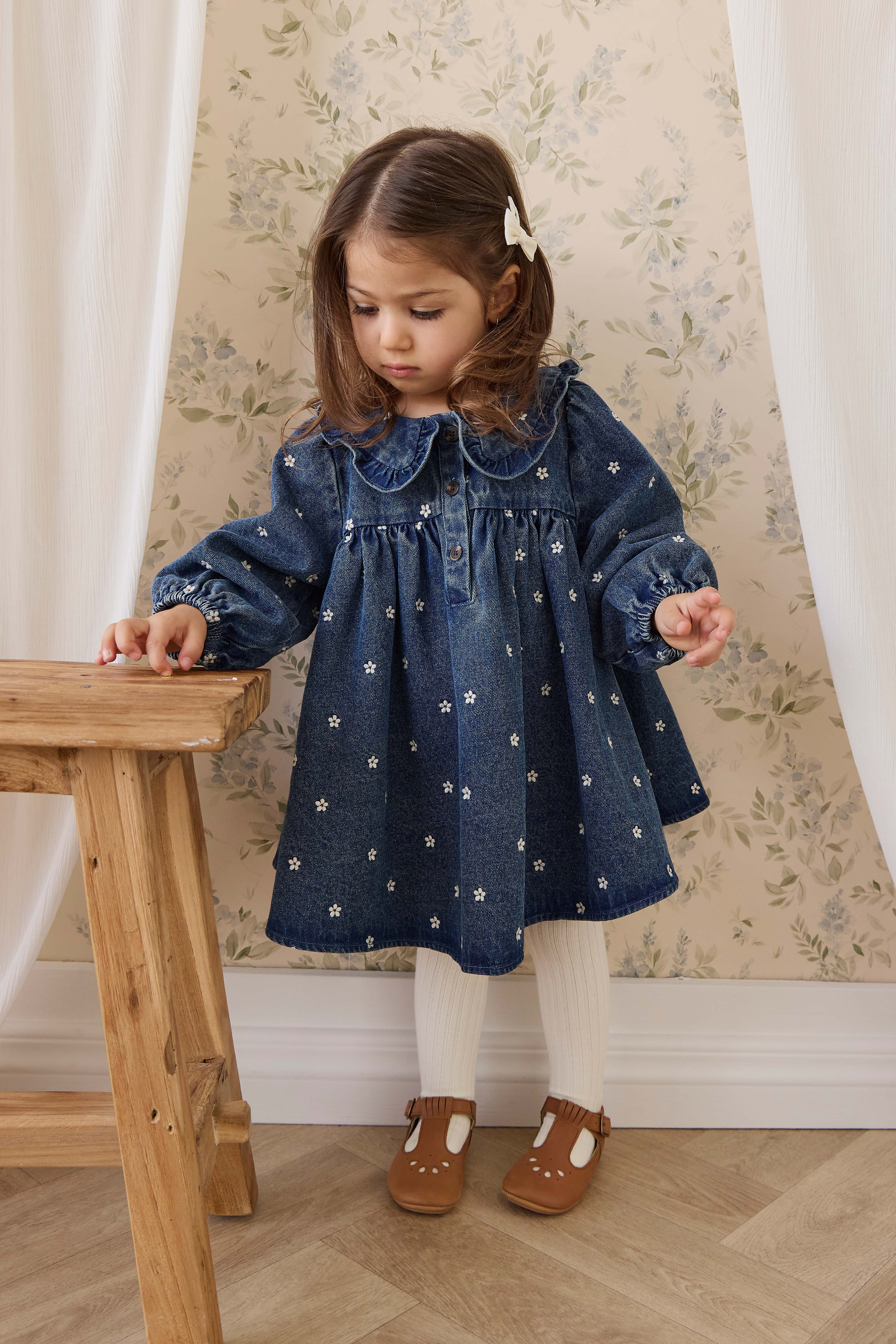 Ira Dress-Josie Floral Denim - Image 3