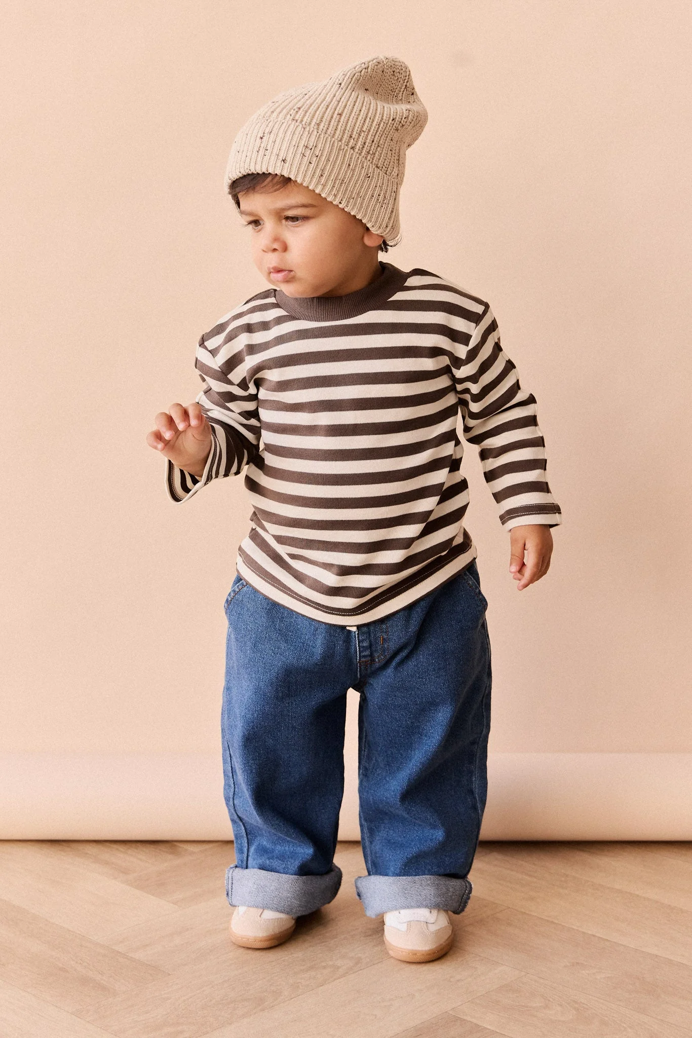Johan Knit Beanie - Buff Fleck - Image 3