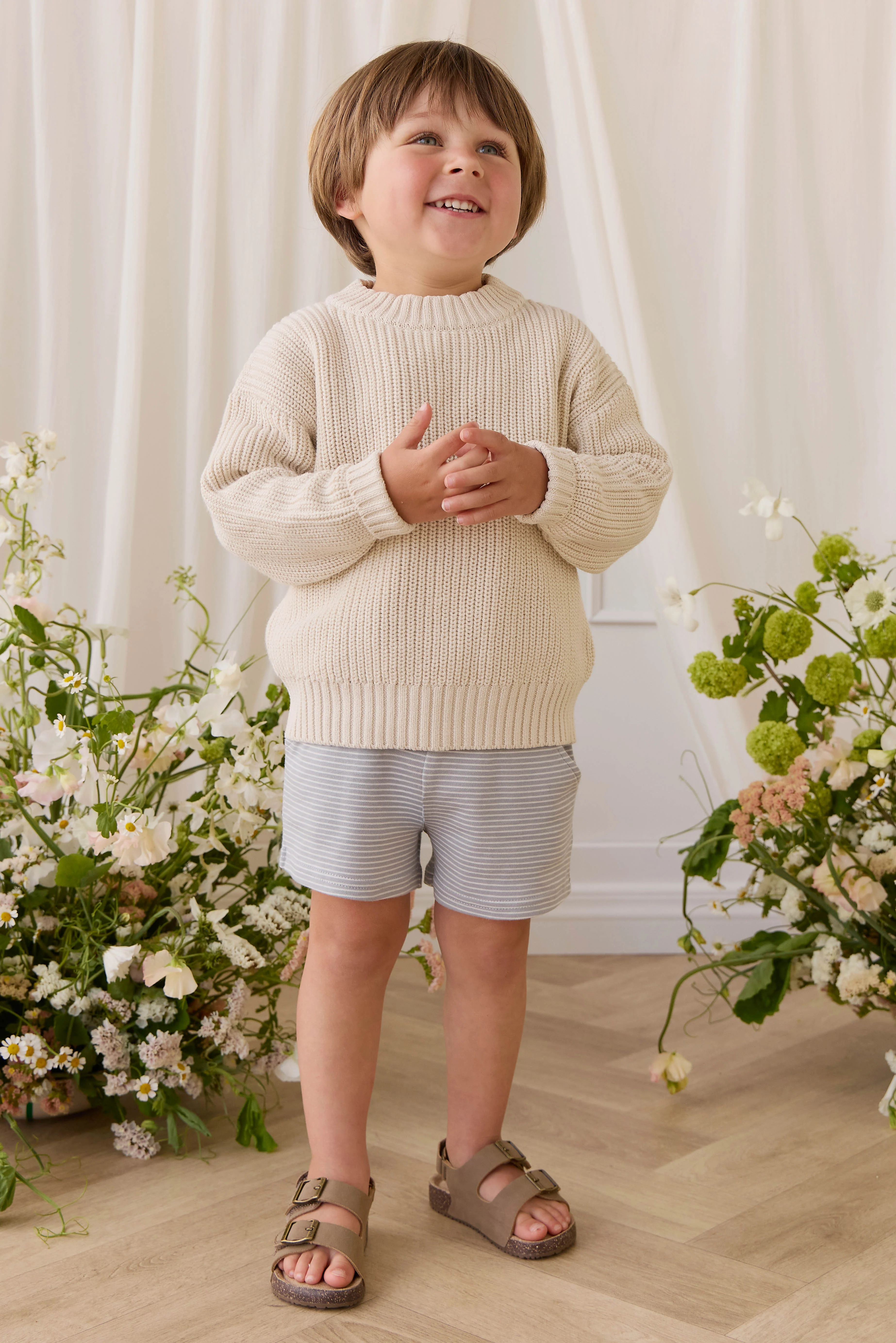 Johan Knit Jumper - Vanilla - Image 5