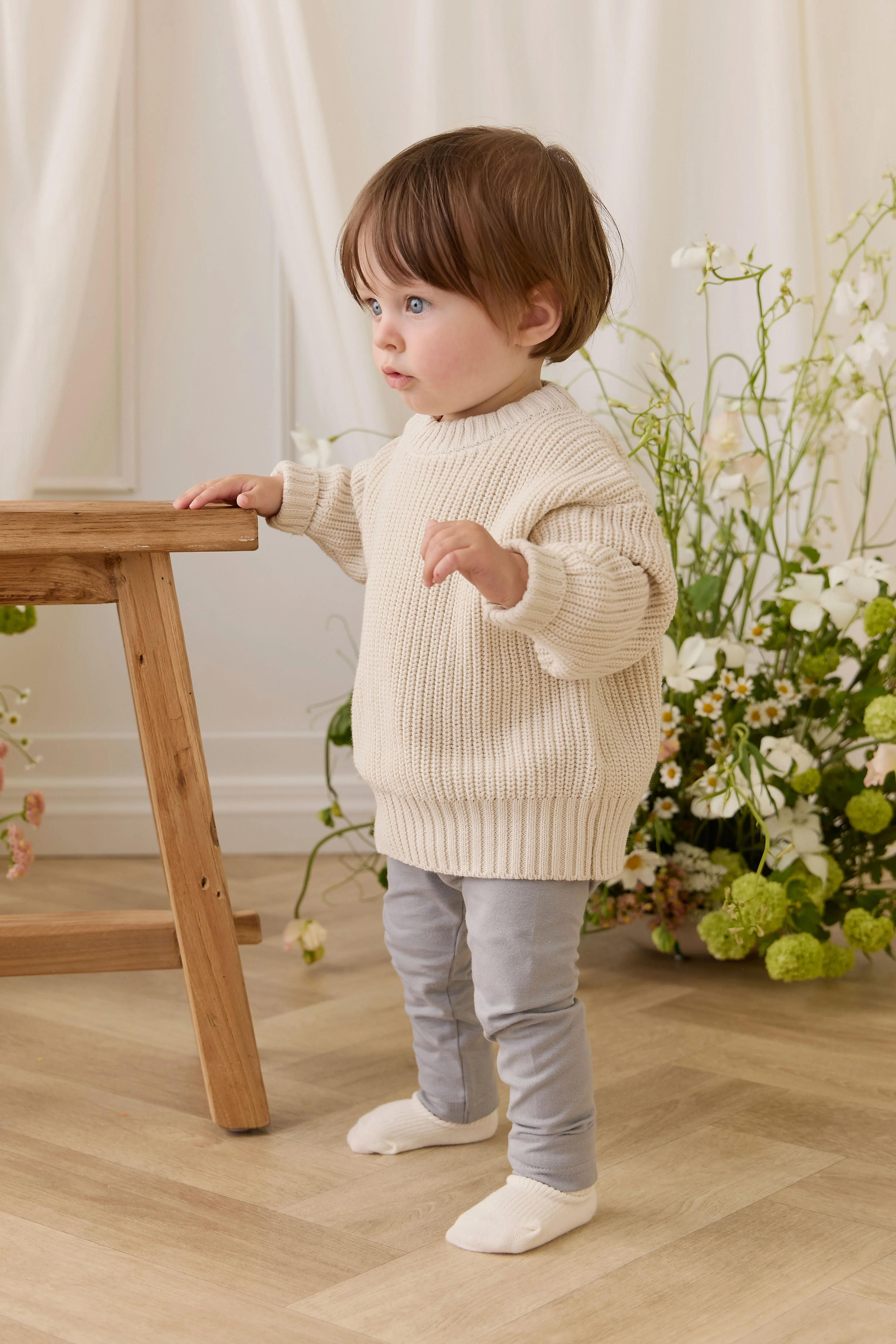 Johan Knit Jumper - Vanilla - Image 6