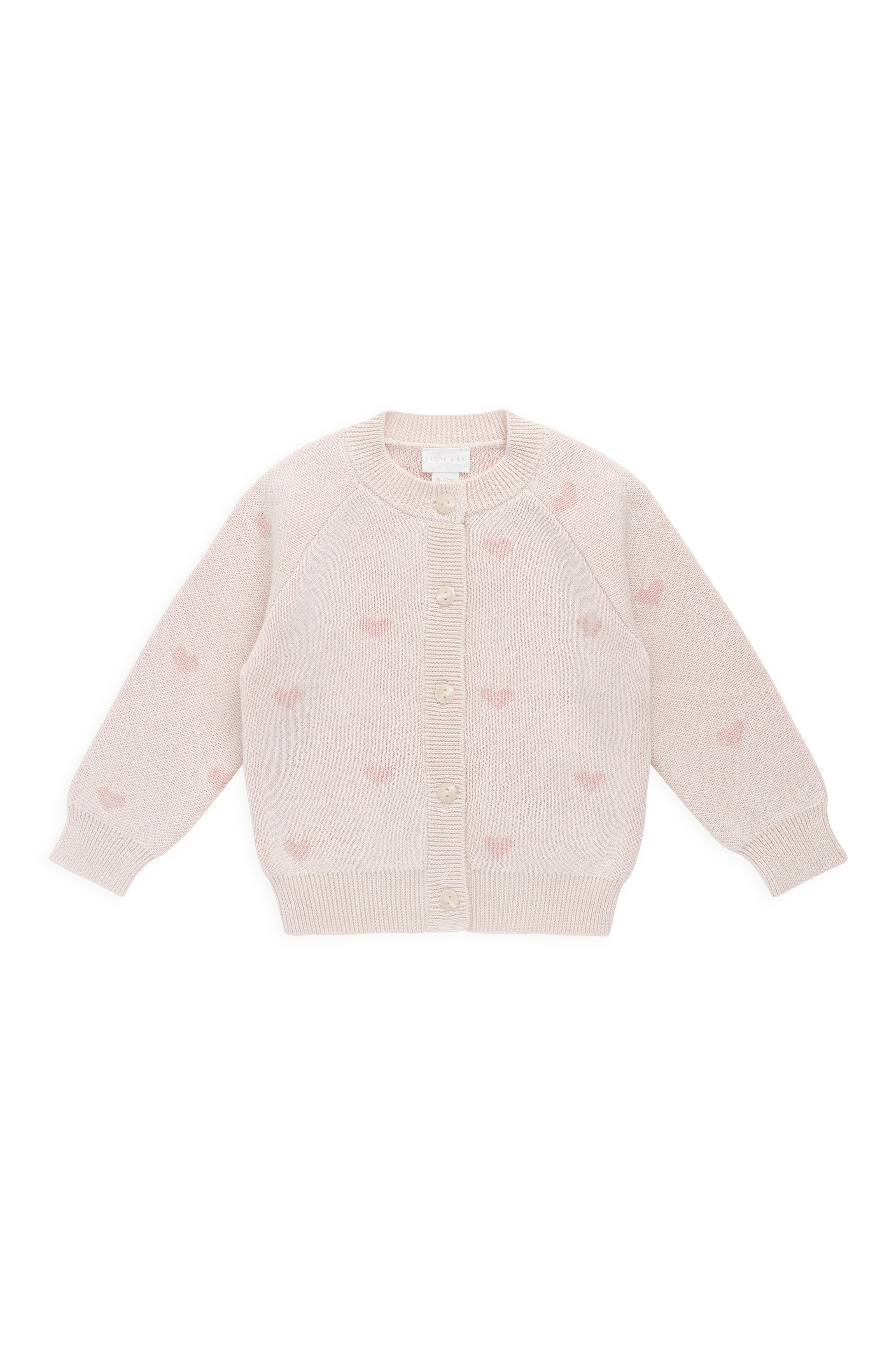 Kate Cardigan-Kate Heart Jacquard Cotton Candy - Image 2