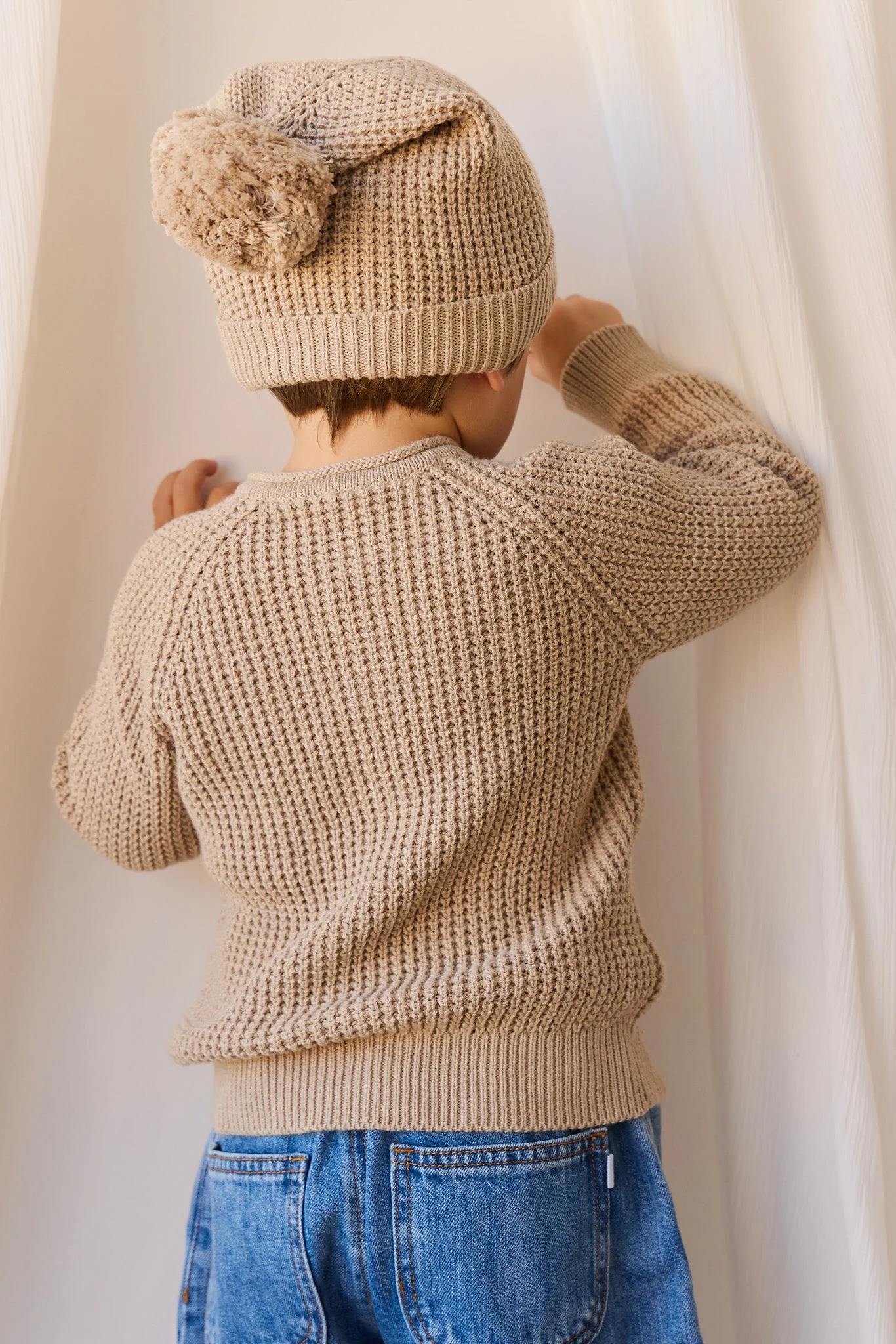 Lane Knit Cardigan - Sand Dune Marle - Image 4