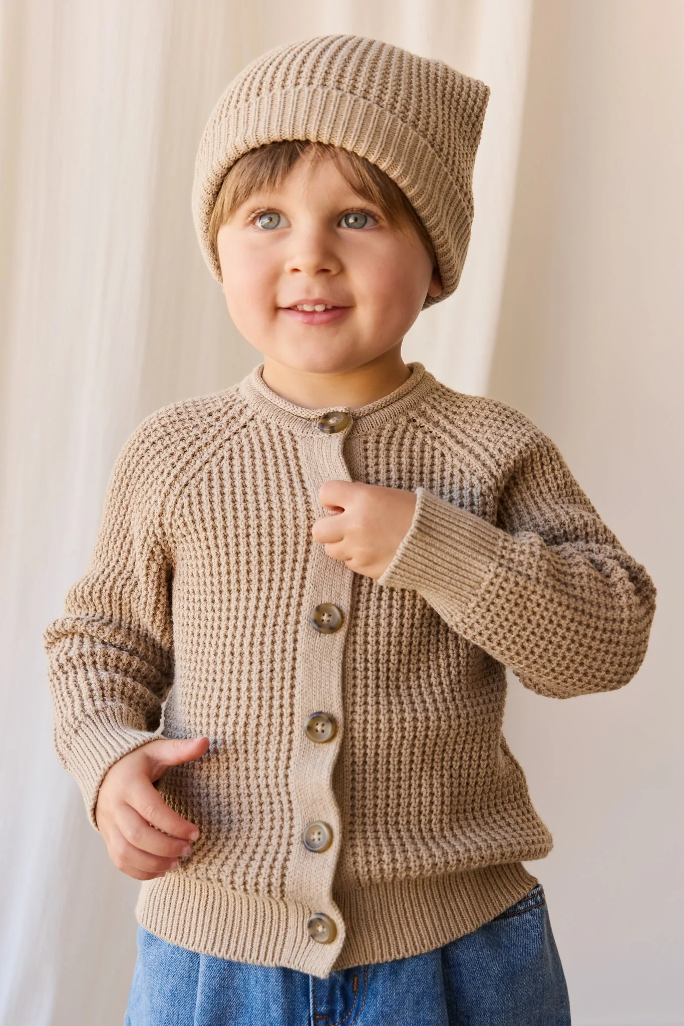 Lane Knit Cardigan - Sand Dune Marle - Image 6