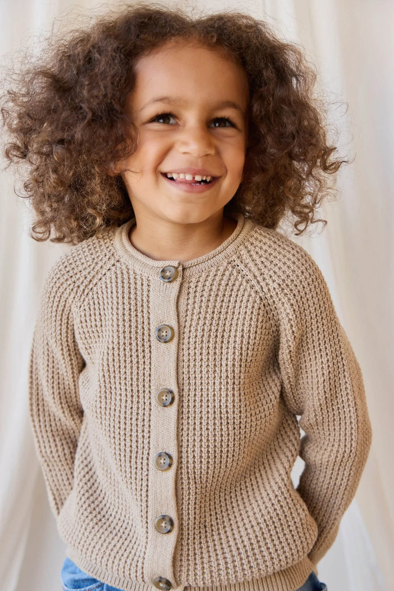 Lane Knit Cardigan - Sand Dune Marle - Image 7