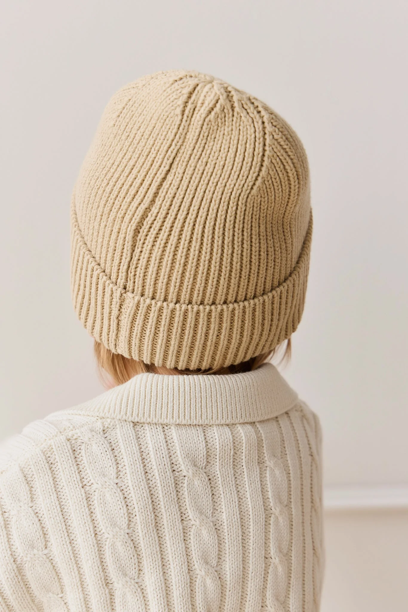 Leon Knitted Beanie - Hay - Image 3