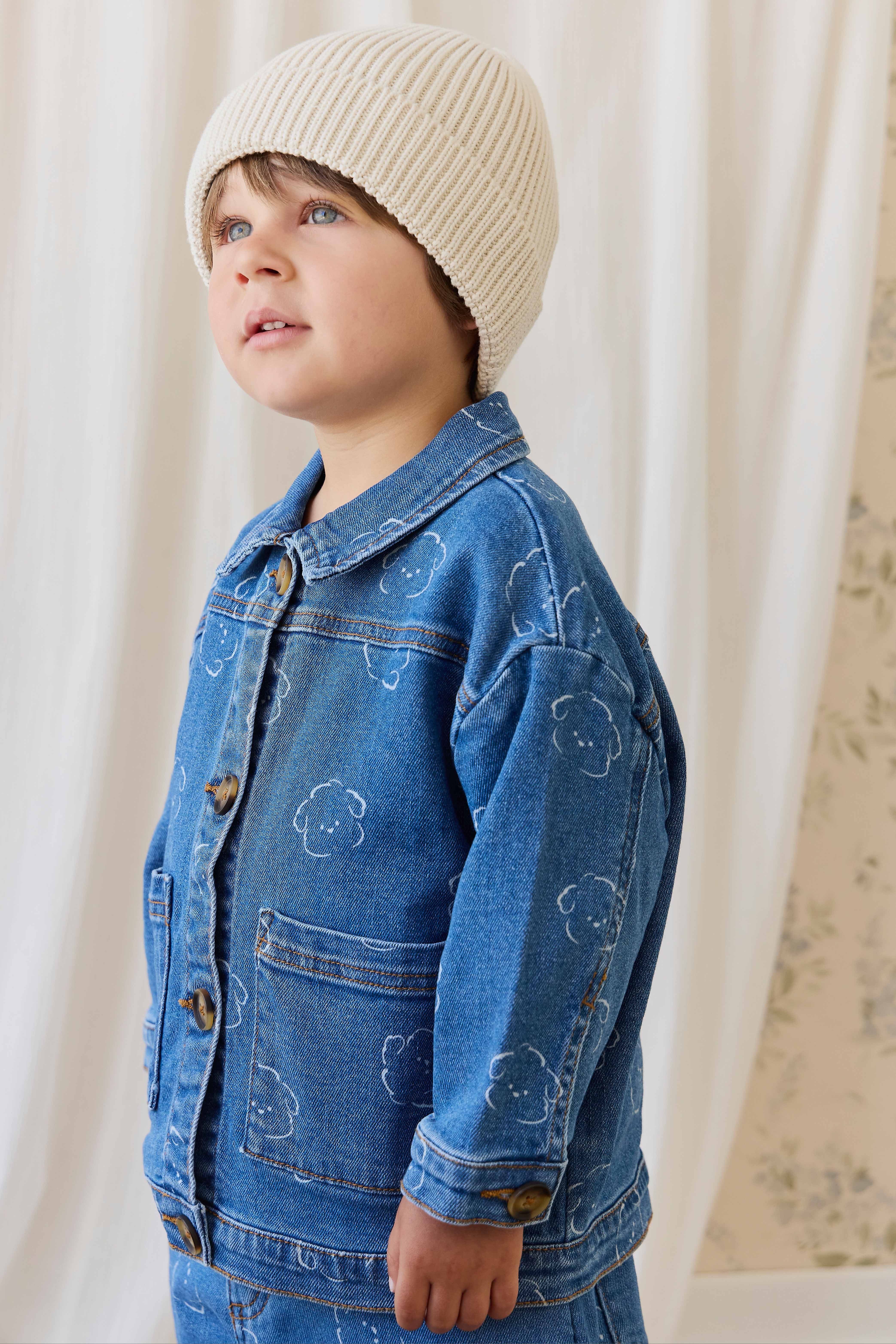 Leon Knitted Beanie-Vanilla - Image 3