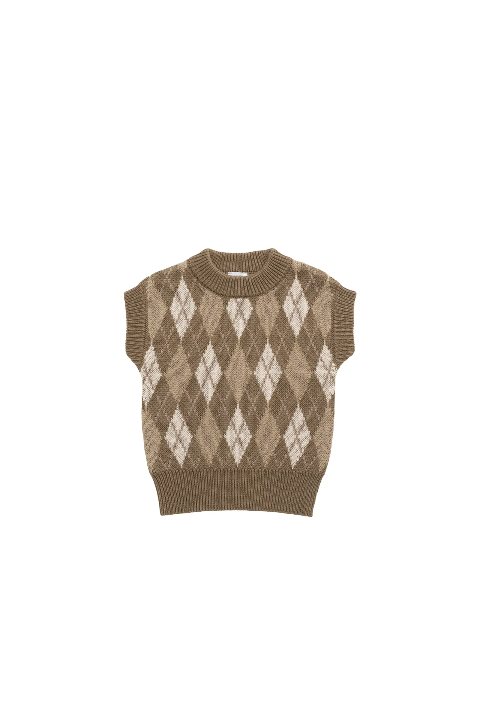 Marcus Knit Vest - Marcus Jacquard Pecan - Image 2